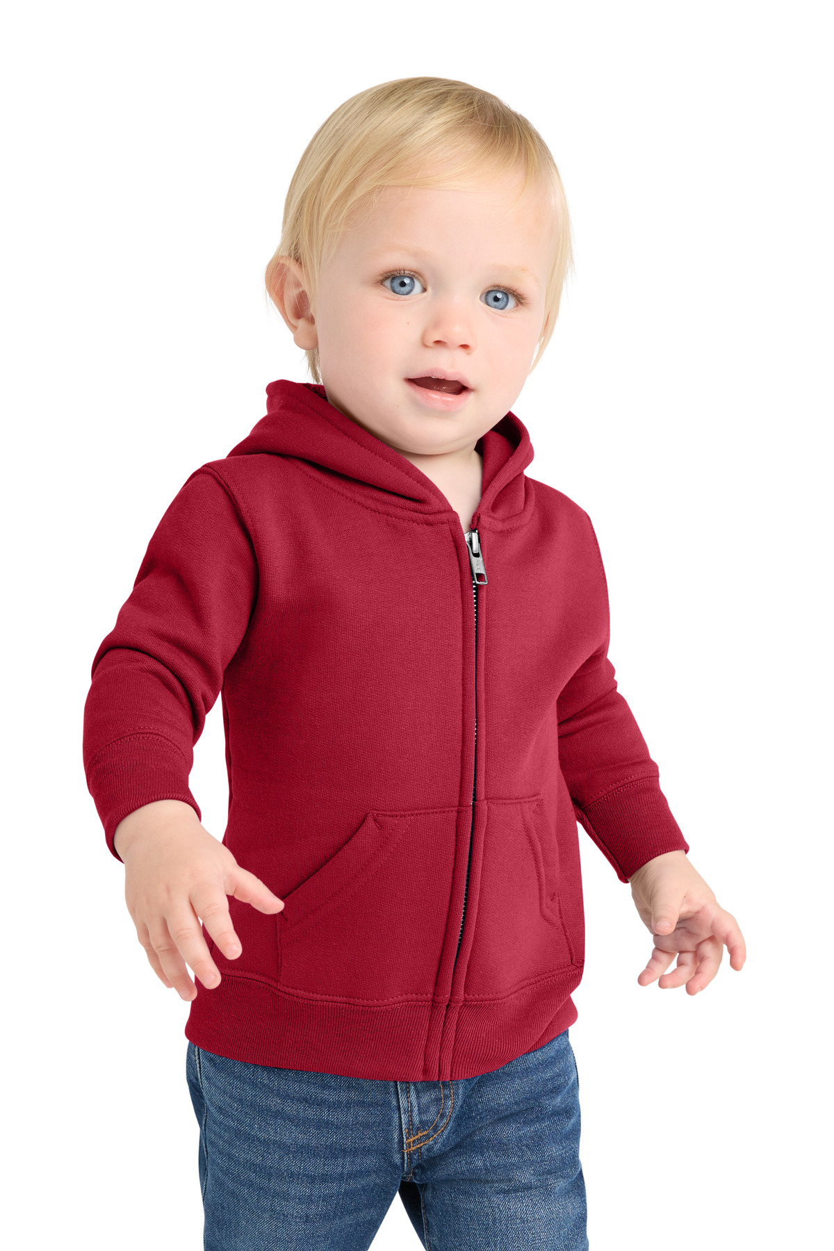 Port & Co Infant Core Fleece Full-Zip Hooded Sweatshirt-Port & Company