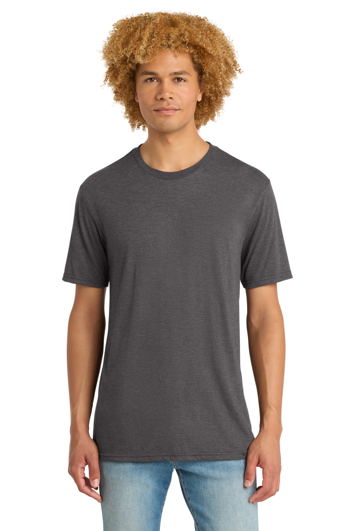 District ® Perfect Tri ® DTG Tee DM130DTG - Heathered Charcoal