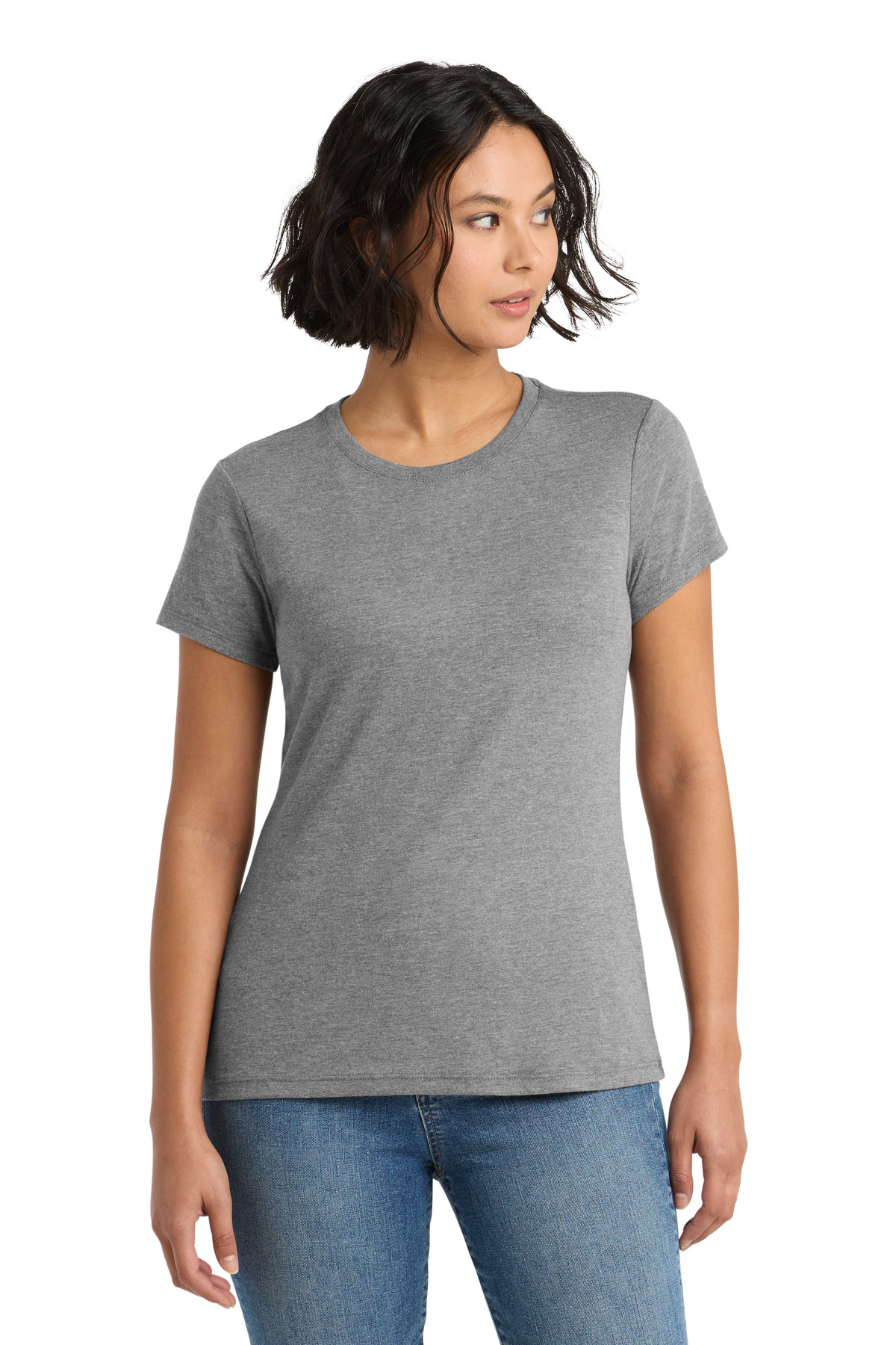 District ® Women's Perfect Tri ® Tee. DM130L - Grey Frost