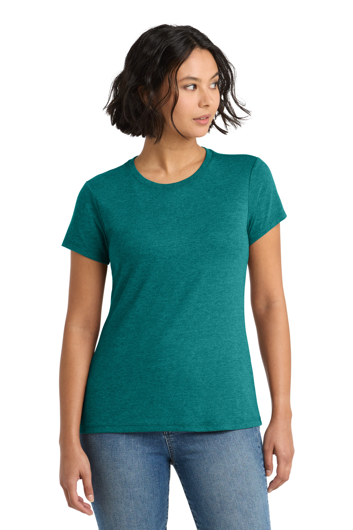 District ® Women's Perfect Tri ® Tee. DM130L - Heathered Teal