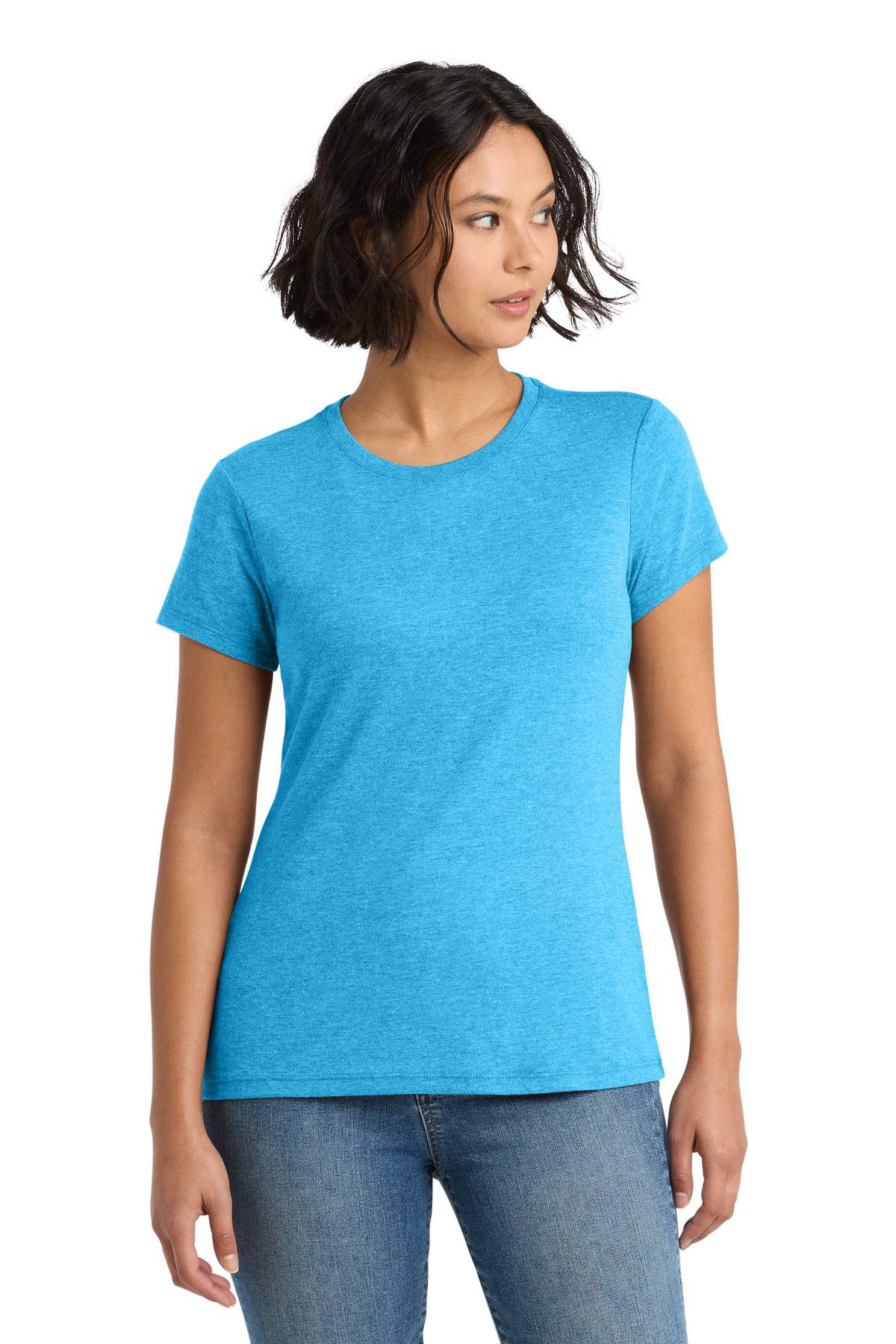District ® Women's Perfect Tri ® Tee. DM130L - Turquoise Frost