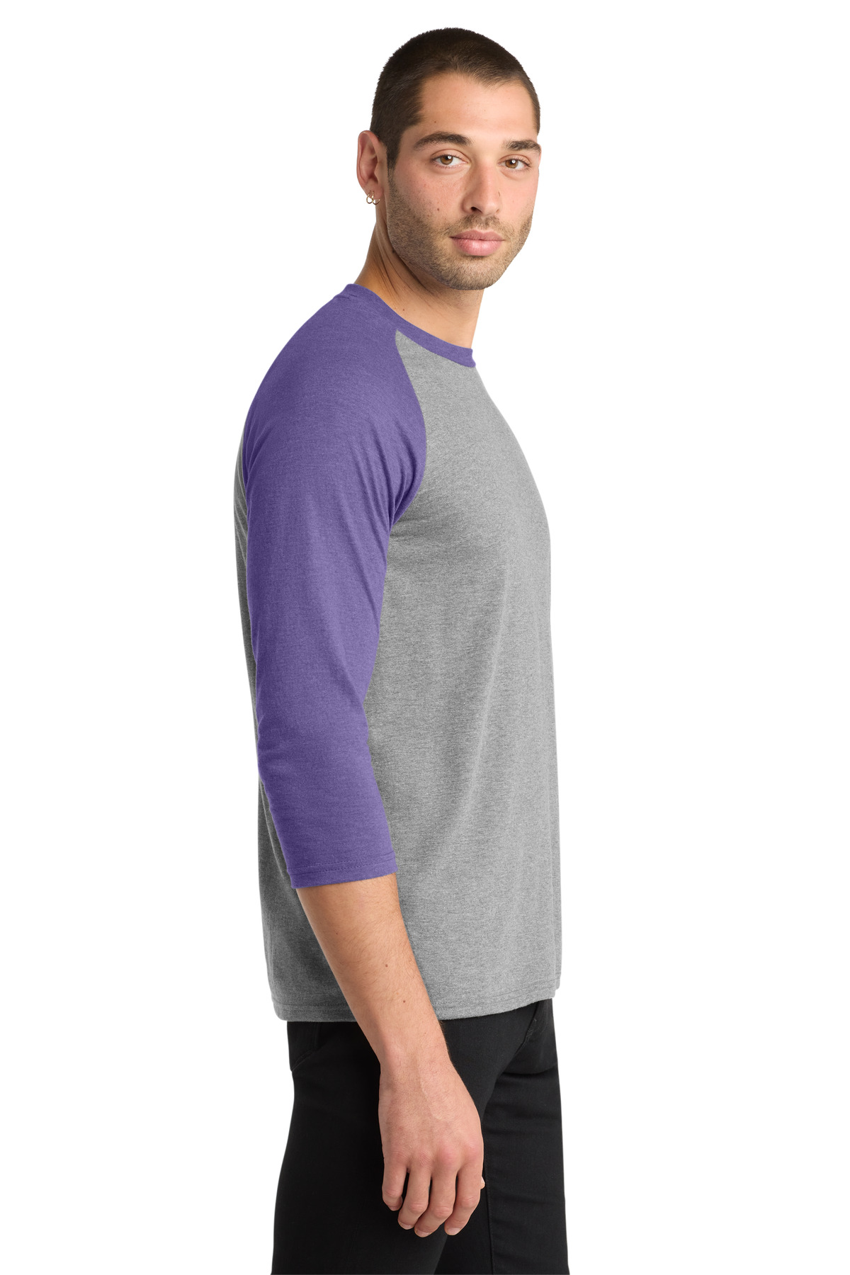 District Perfect Tri 3/4-Sleeve Raglan. DM136