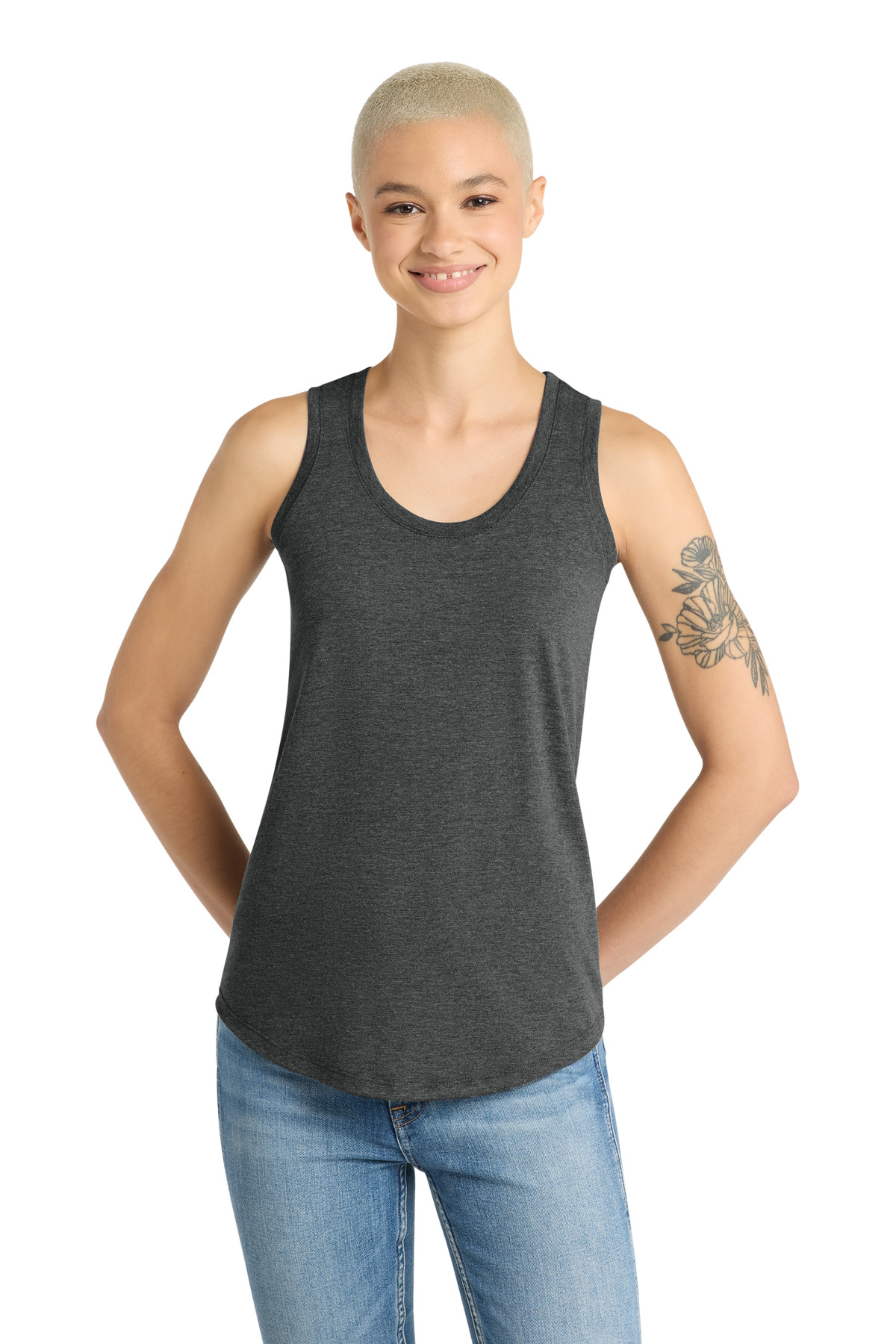 District DM138L — District Women's Perfect Tri Racerback Tank. DM138L