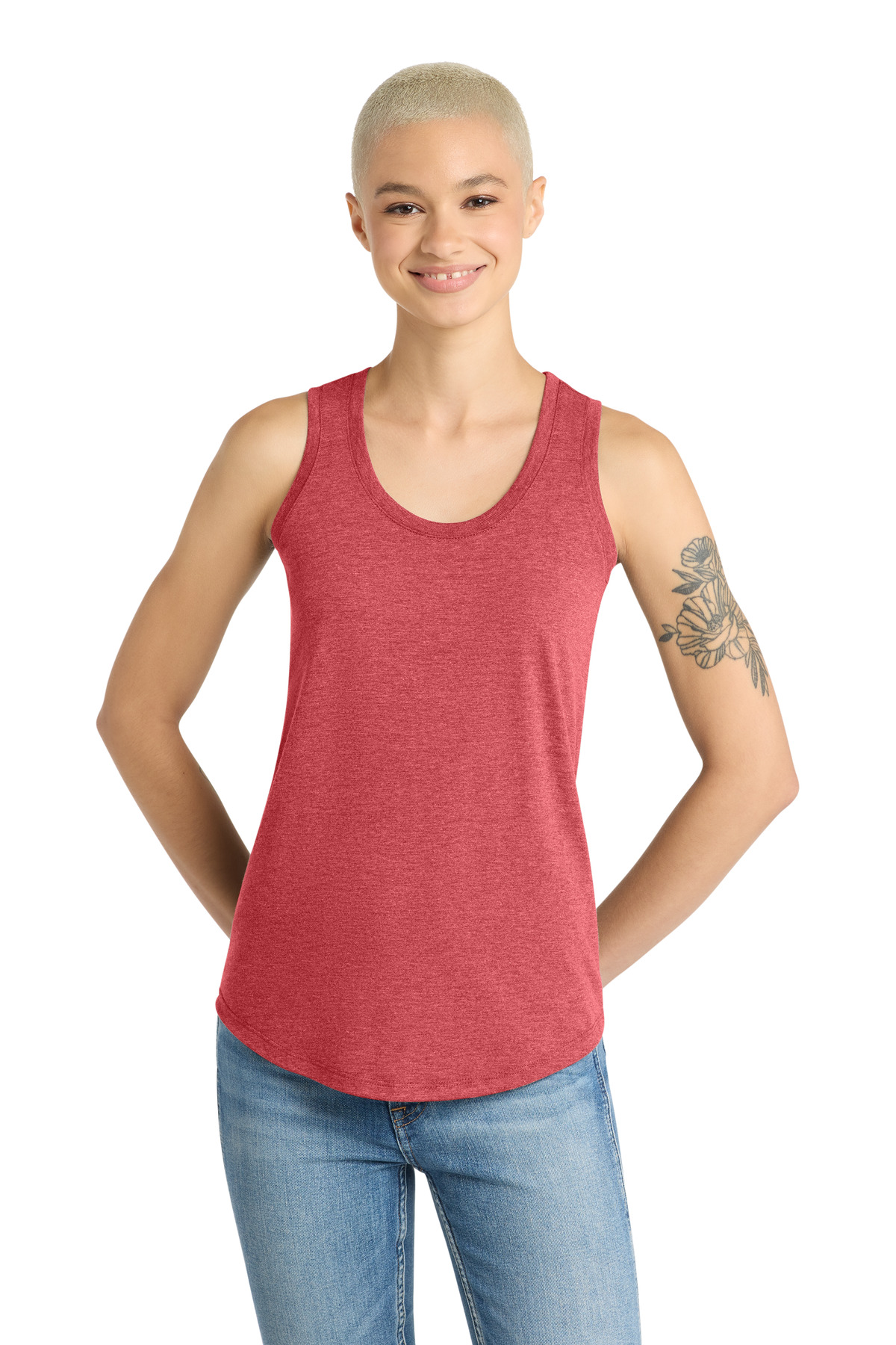 District Women's Perfect Tri Racerback Tank. DM138L
