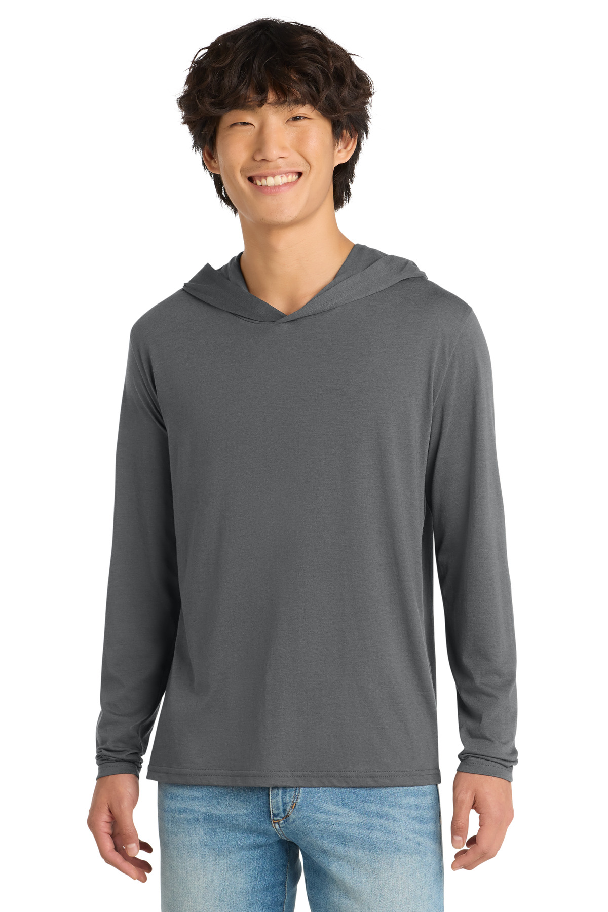 District ® Perfect Tri ® Long Sleeve Hoodie. DM139 - Charcoal