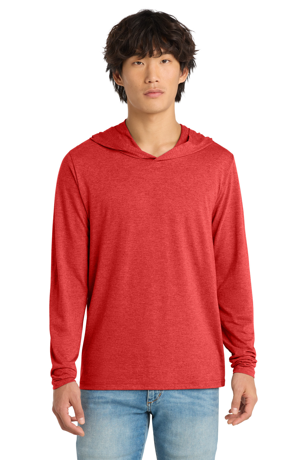 District ® Perfect Tri ® Long Sleeve Hoodie. DM139 - Red Frost