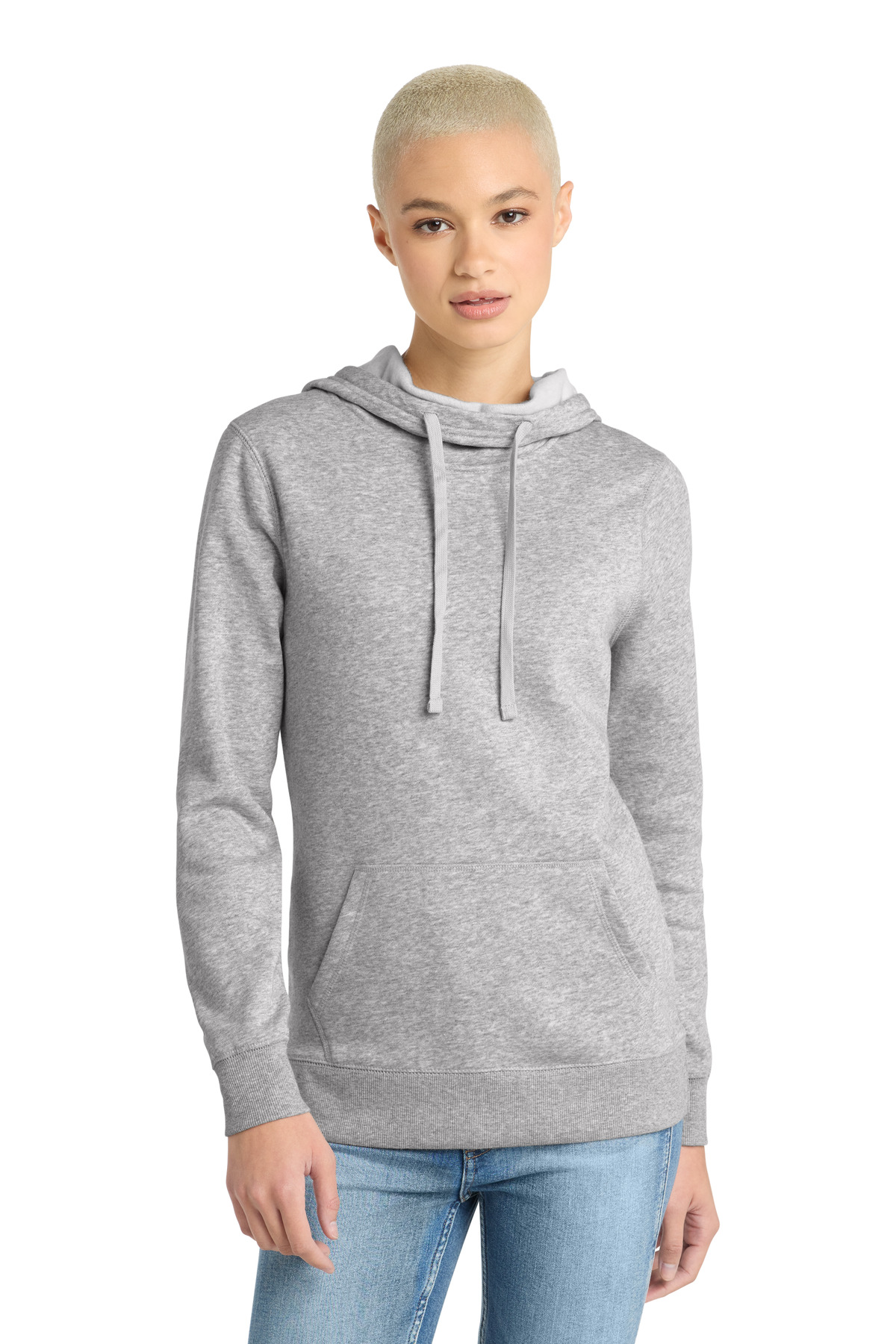District Women's Lightweight Fleece Hoodie. DM493