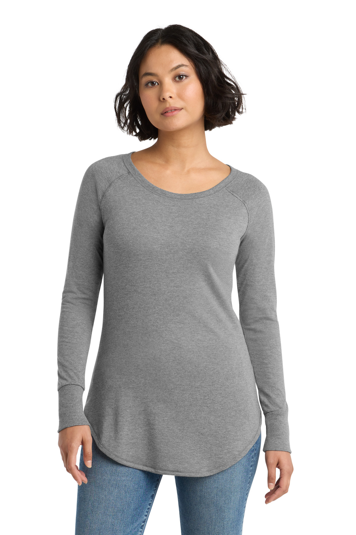 District Women's Perfect Tri Long Sleeve Tunic Tee. DT132L