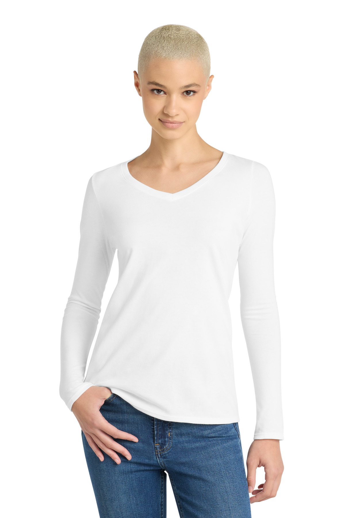 District  ┬«  Women's Very Important Tee  ┬«  Long Sleeve V-Neck. DT6201