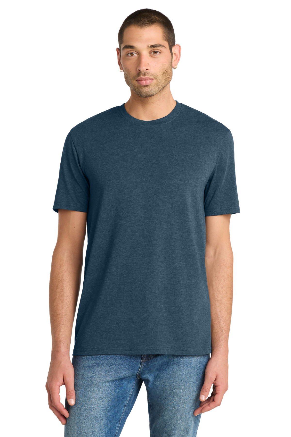 District ® Flex Tee DT7500 - Heathered Neptune Blue