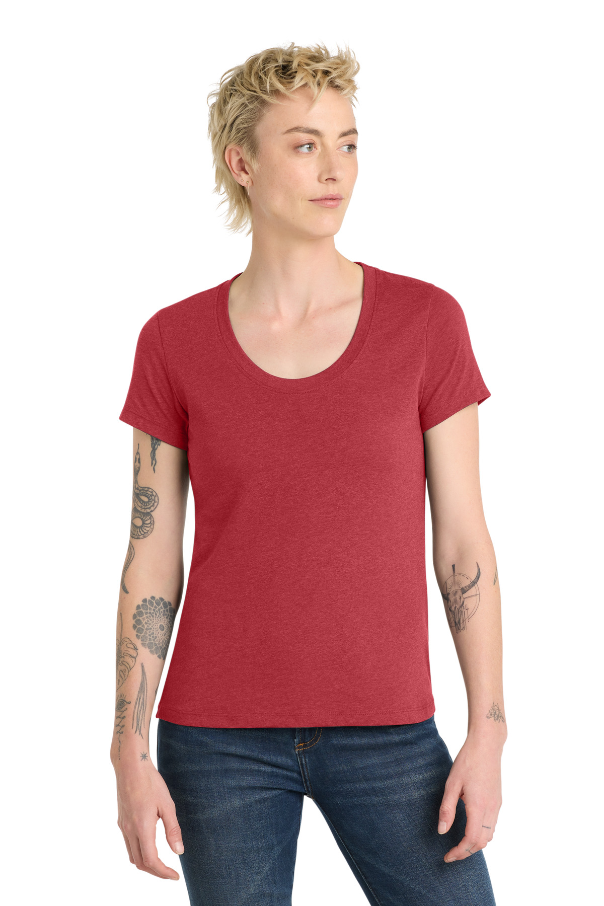 District DT7501 swatch in Heathered Red