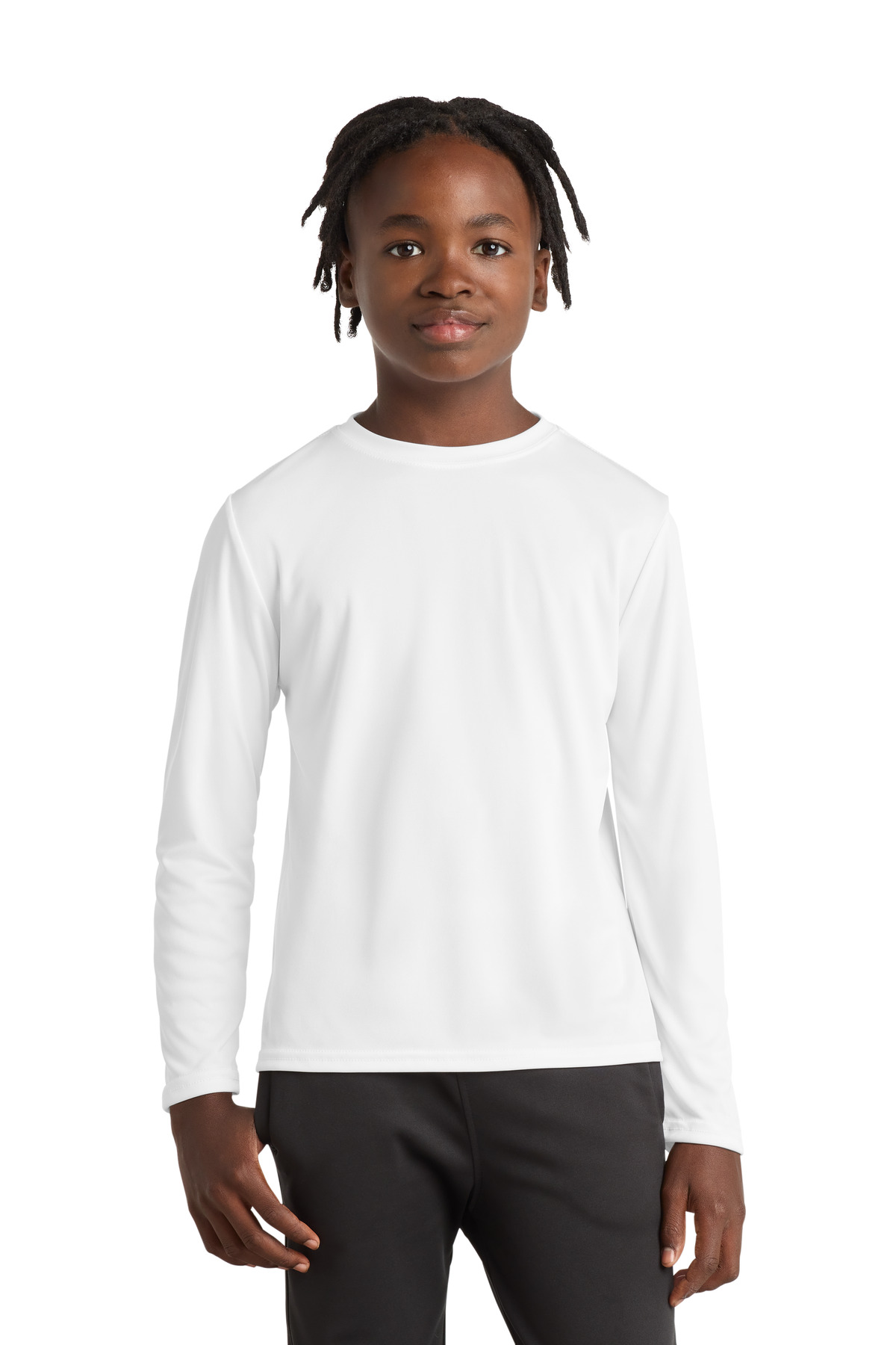 Port & Co Youth Long Sleeve Performance Tee-Port & Company