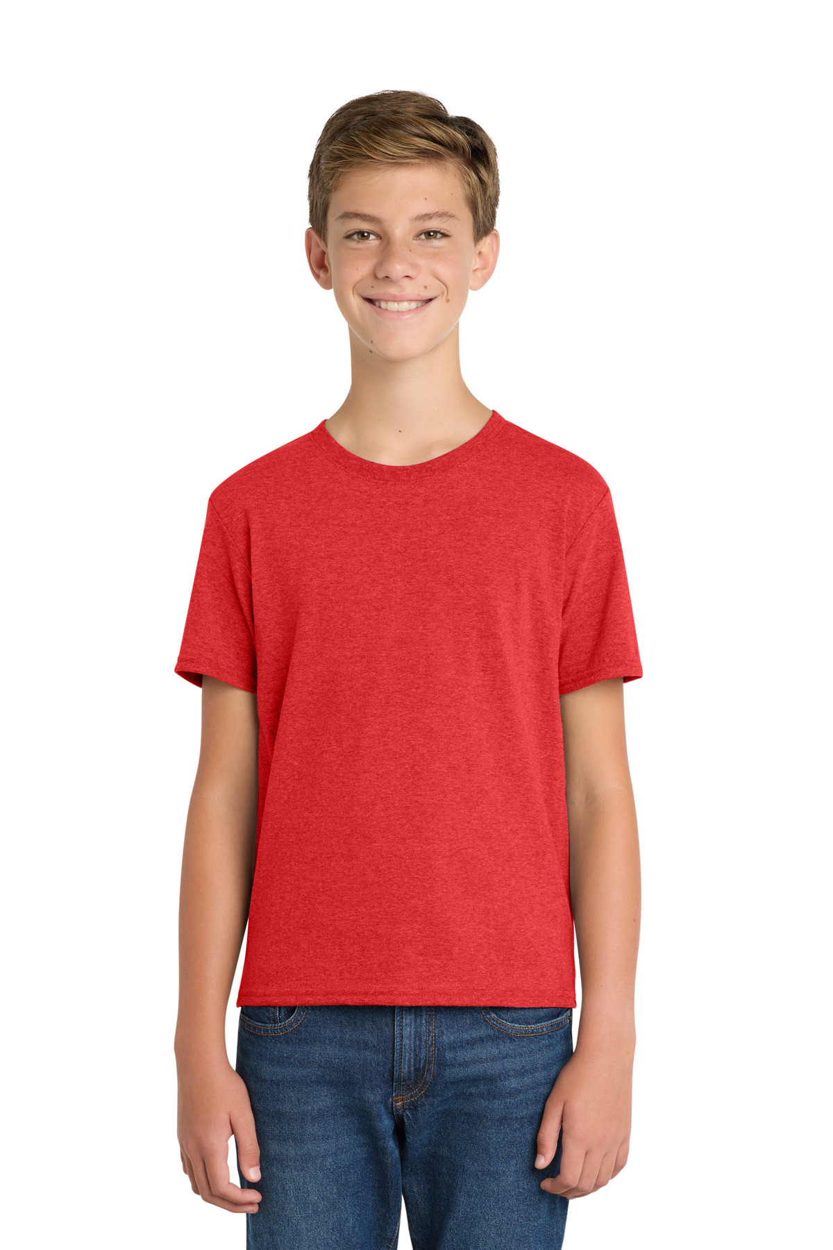 Port & Co ™ Youth Fan Favorite ™ Blend Tee. PC455Y - Bright Red Heather