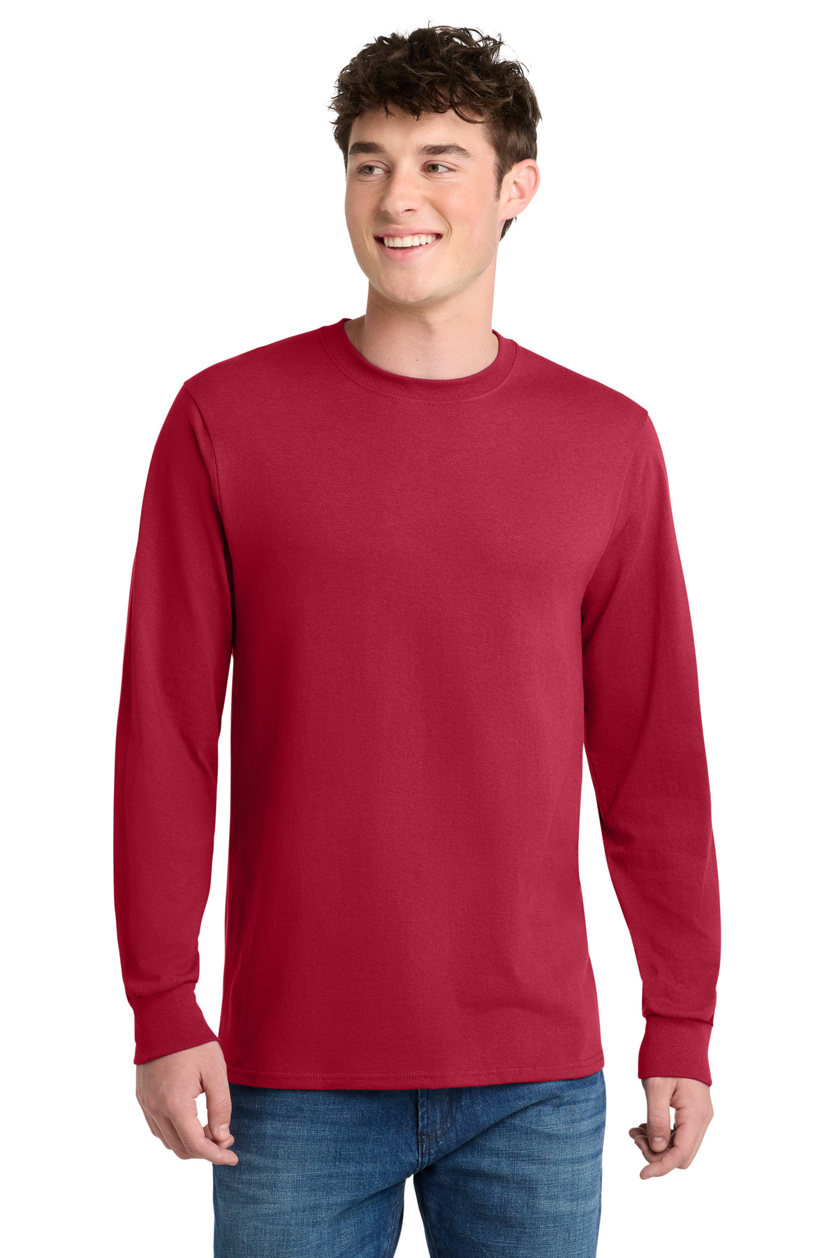 Port & Co PC55LS swatch in Red