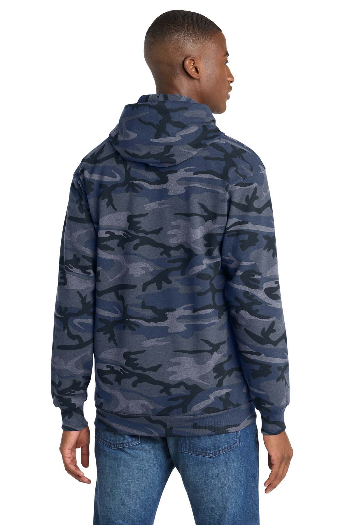 Port & Co Core Fleece Camo Pullover Hooded Sweatshirt. PC78HC
