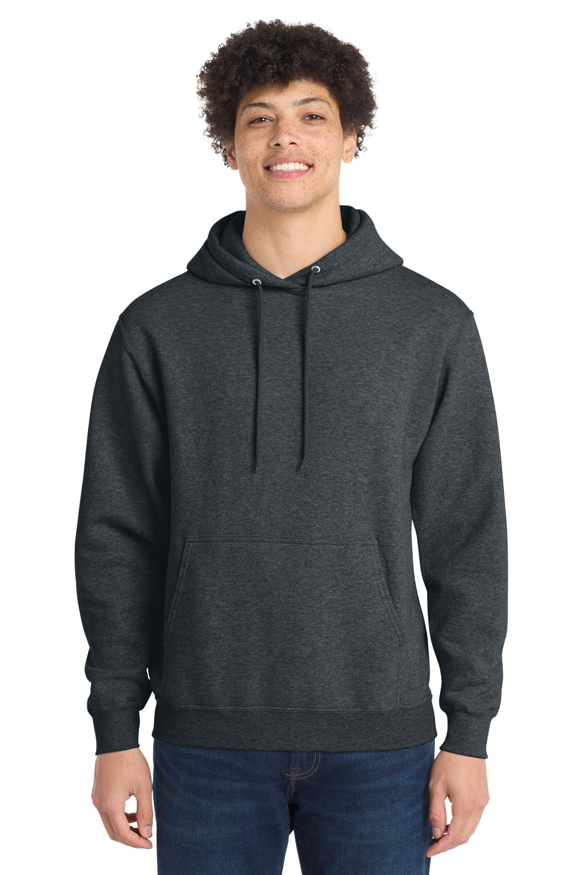 Port & Co PC78H swatch in Dark Heather Grey