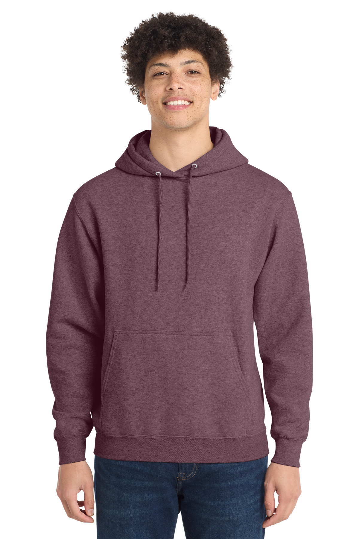 Port & Co PC78H swatch in Heather Athletic Maroon