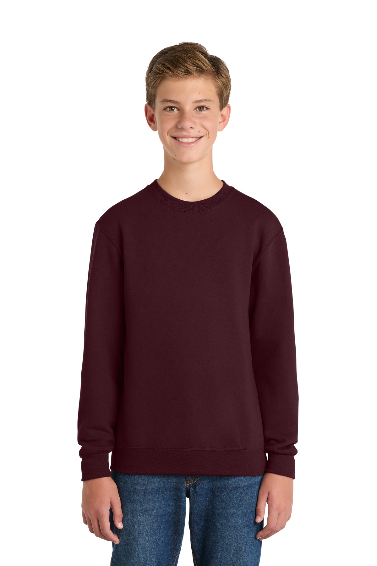 Port & Co Youth Core Fleece Crewneck Sweatshirt. PC90Y