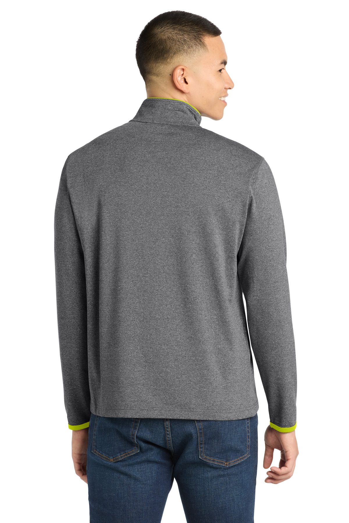 Sport-Tek Sport-Wick Stretch Contrast Full-Zip Jacket. ST853