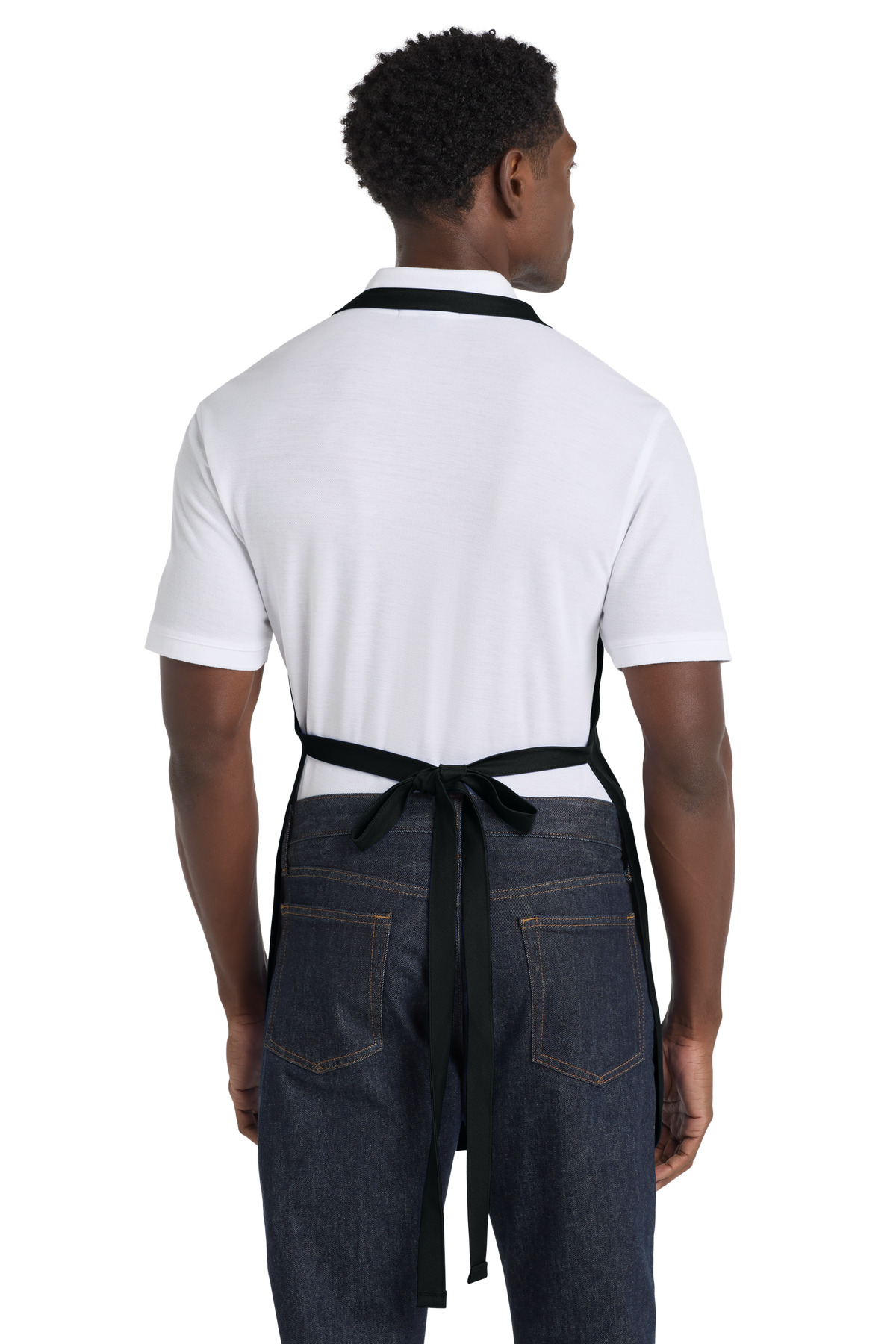 Port Authority Full-Length Apron with Pockets. back view