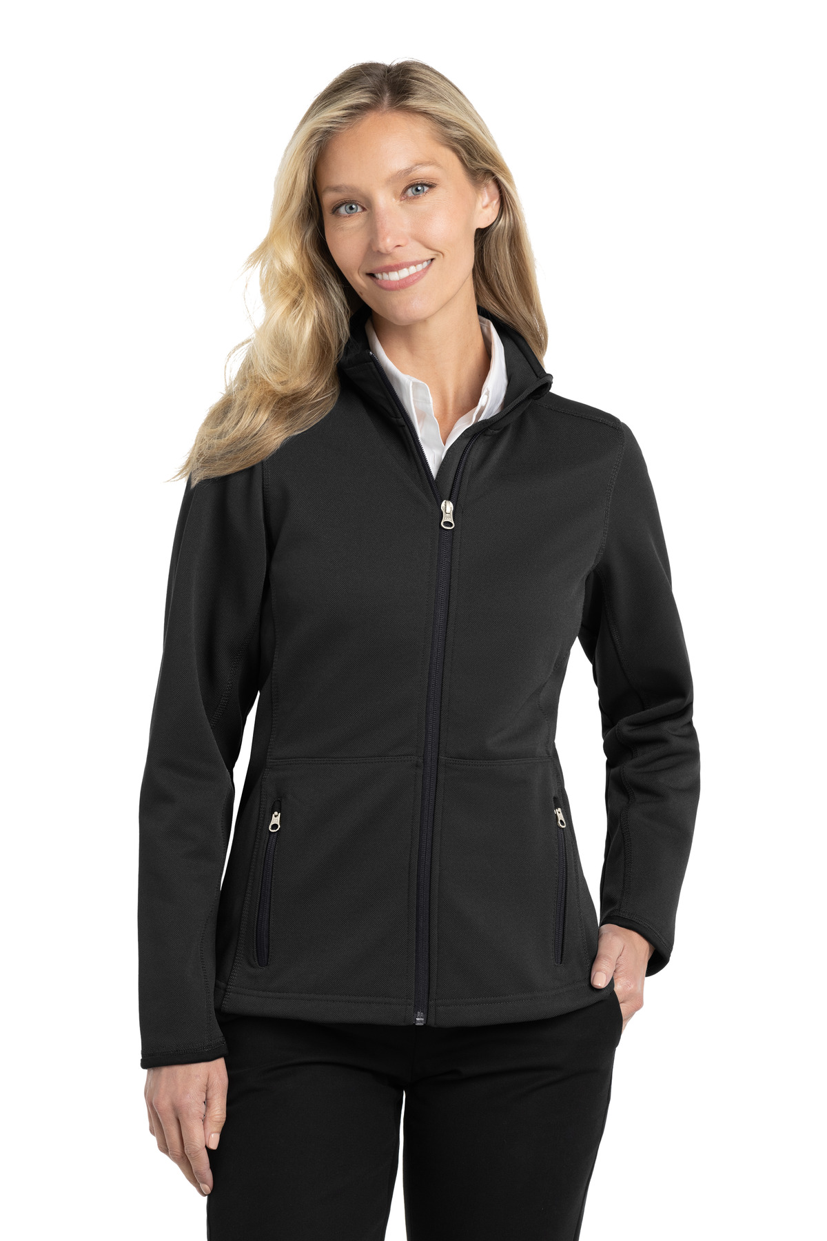 Port Authority Ladies Outerwear Sweatshirts & Fleece for Hospitality ® Ladies Pique Fleece Jacket.-Port Authority