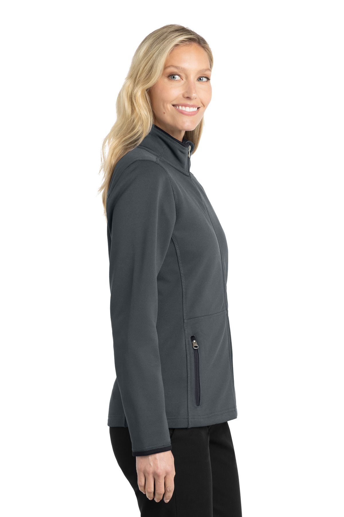 Port Authority Women's Pique Fleece Jacket. L222