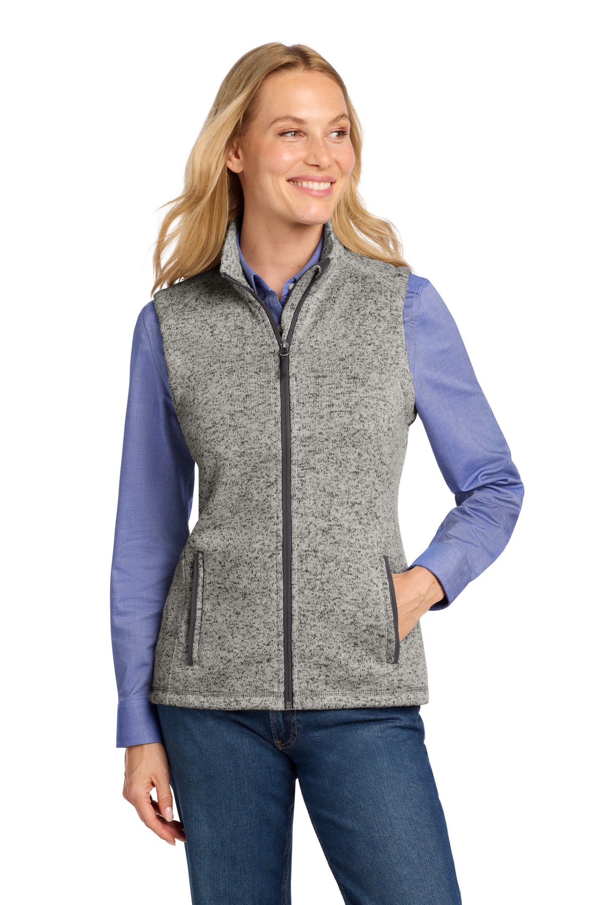 Port Authority ® Women's Sweater Fleece Vest L236 - Image 2