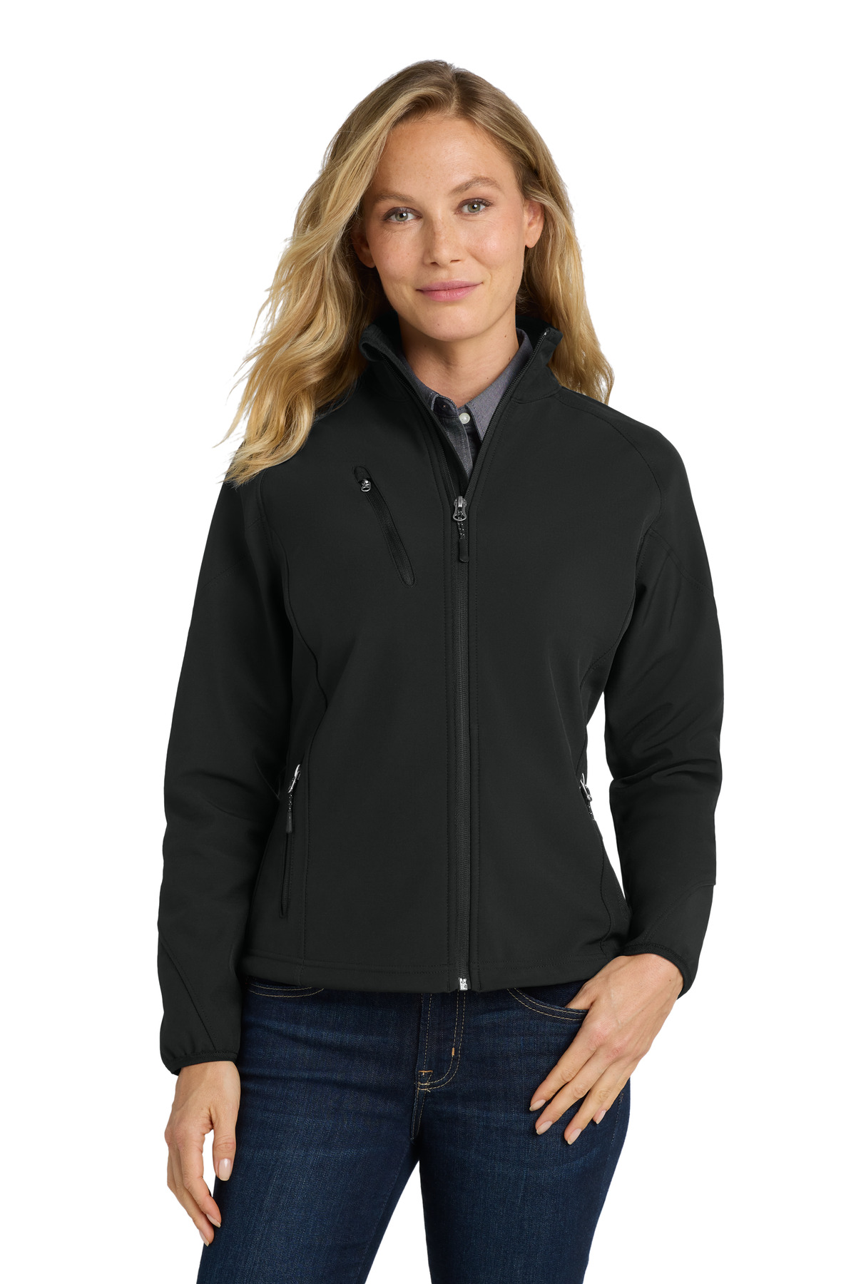 Port Authority Women's Textured Soft Shell Jacket. L705
