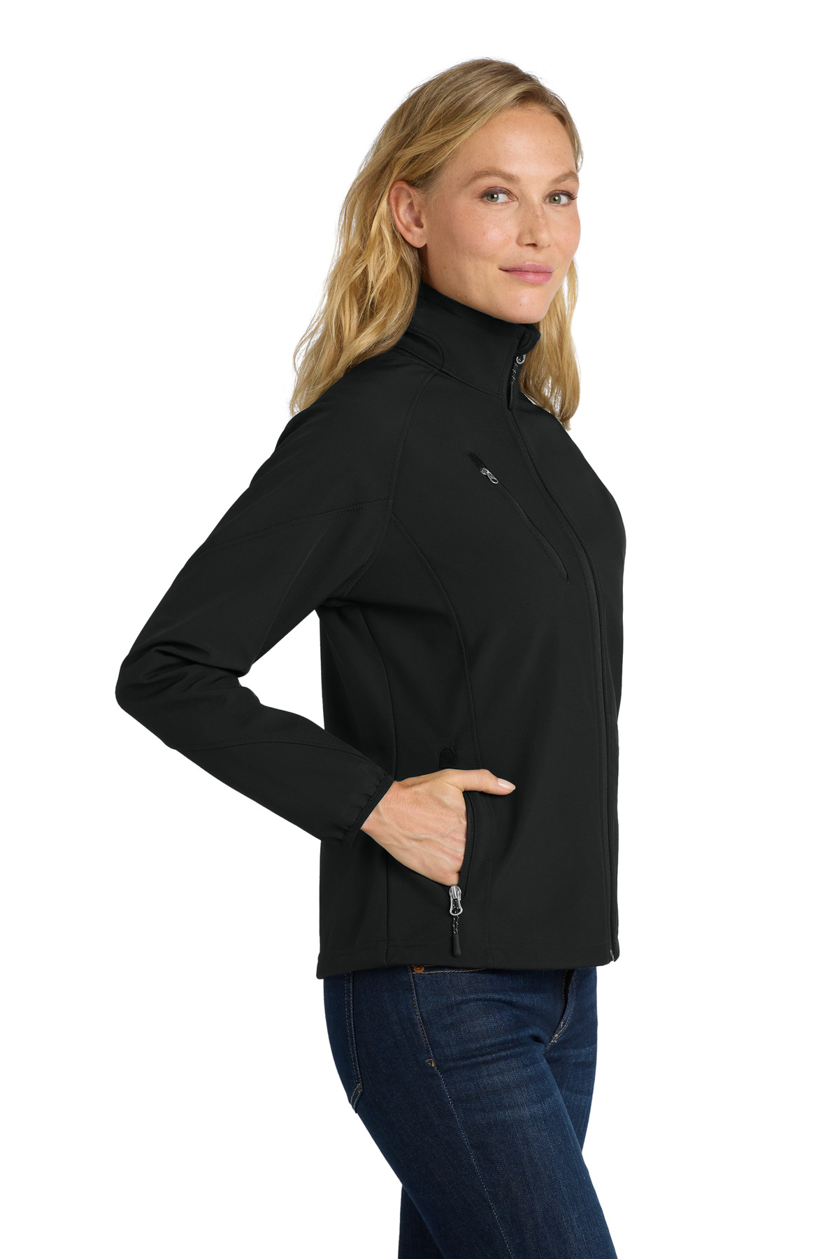 Port Authority Women's Textured Soft Shell Jacket. L705