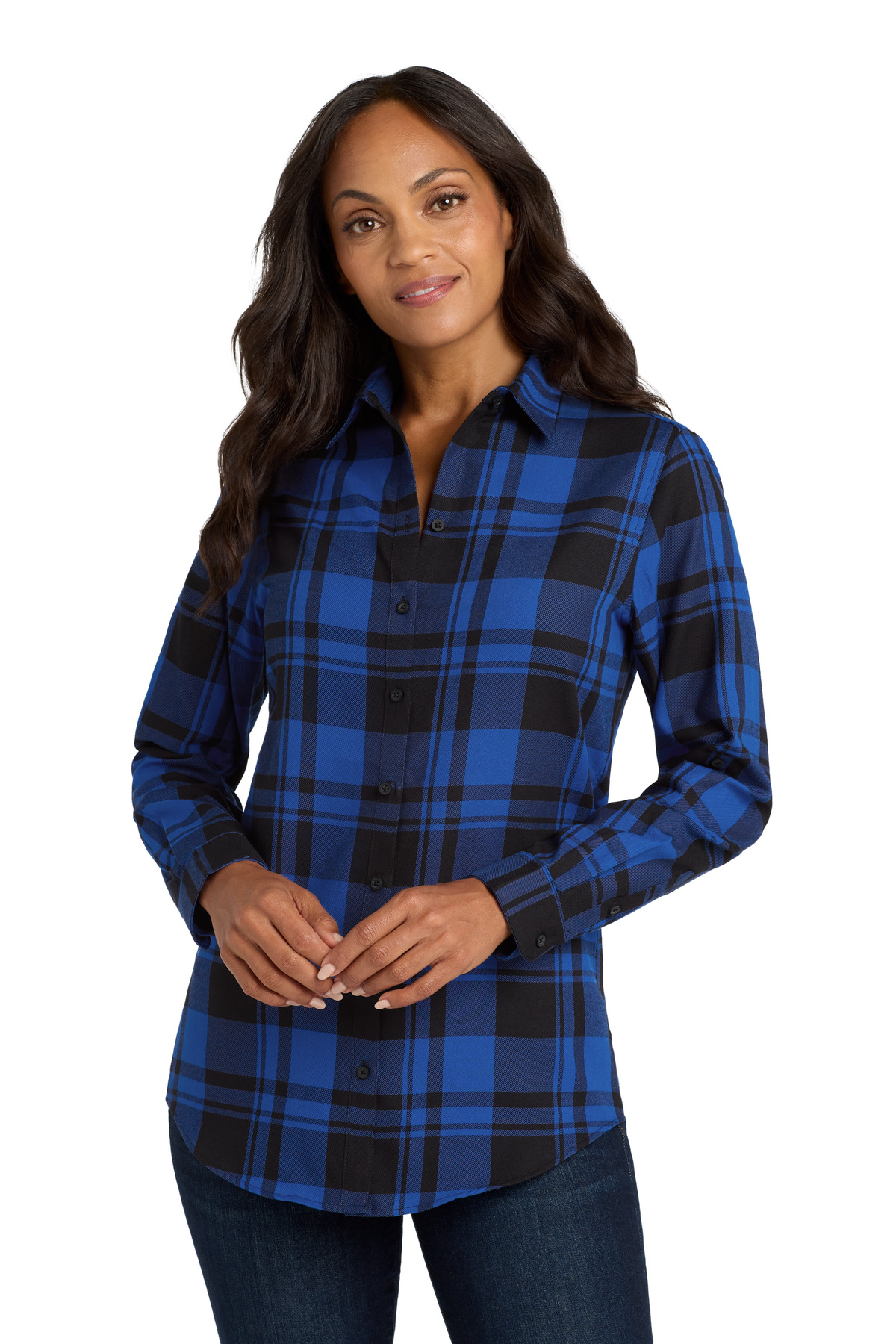 Port Authority ® Women's Plaid Flannel Tunic . LW668 - Image 2