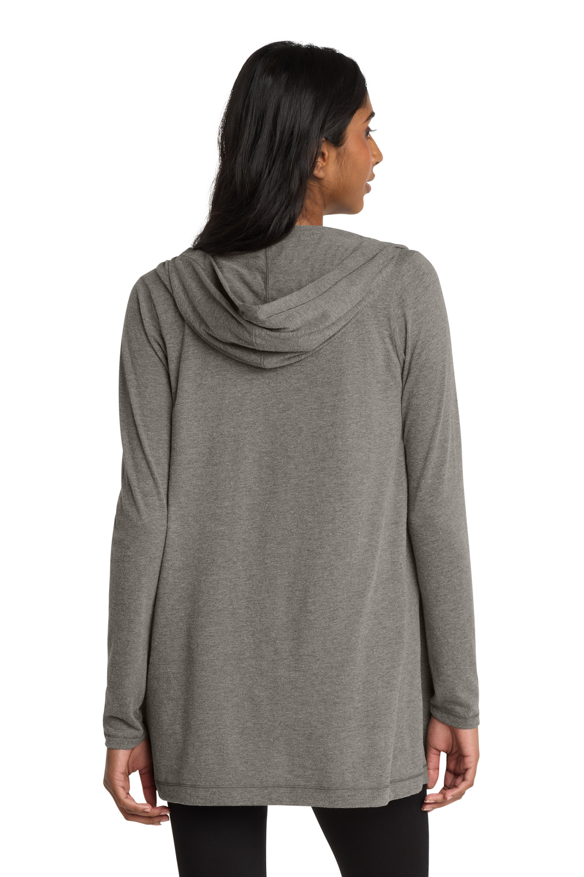 District Women's Perfect Tri Hooded Cardigan. DT156