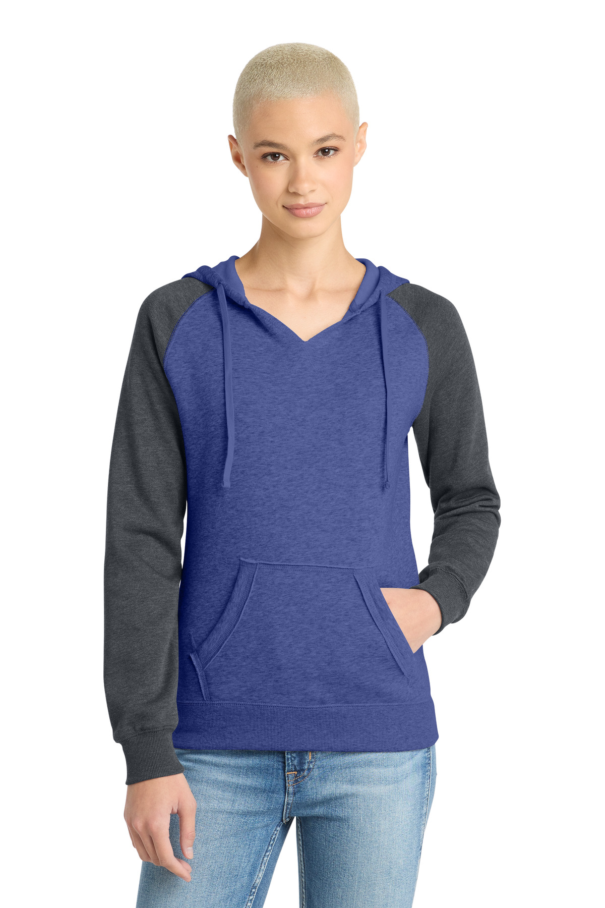 District Women&#8216;s Lightweight Fleece Raglan Hoodie-District
