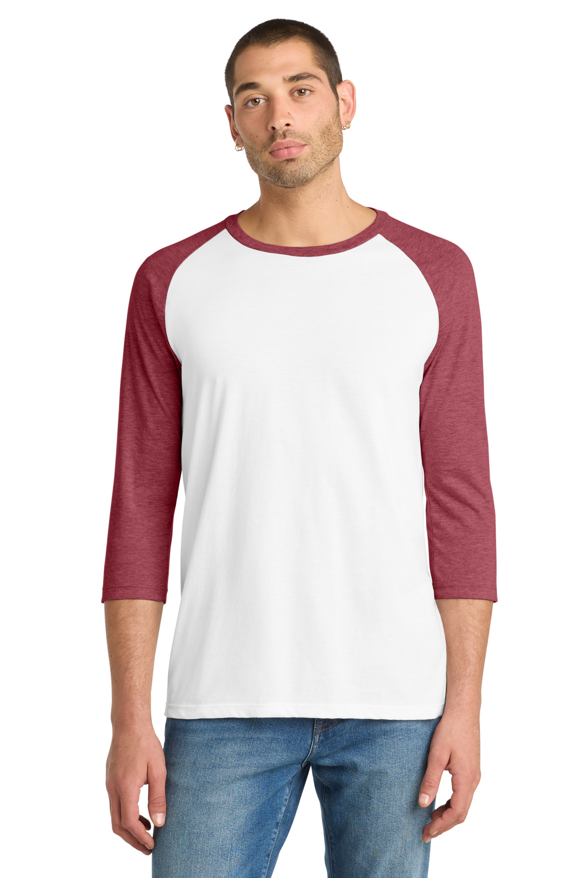 DISCONTINUED District Very Important Tee 3/4-Sleeve Raglan. DT6210