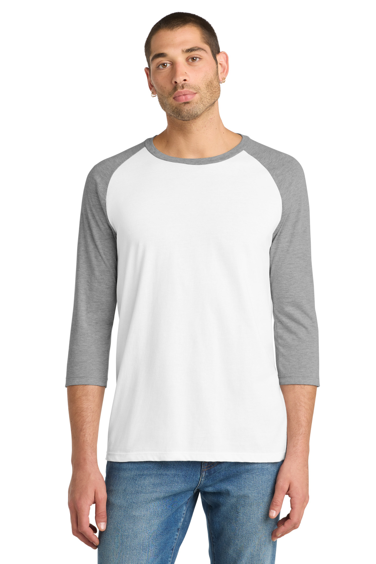 DISCONTINUED  District ┬«  Very Important Tee ┬«  3/4-Sleeve Raglan. DT6210