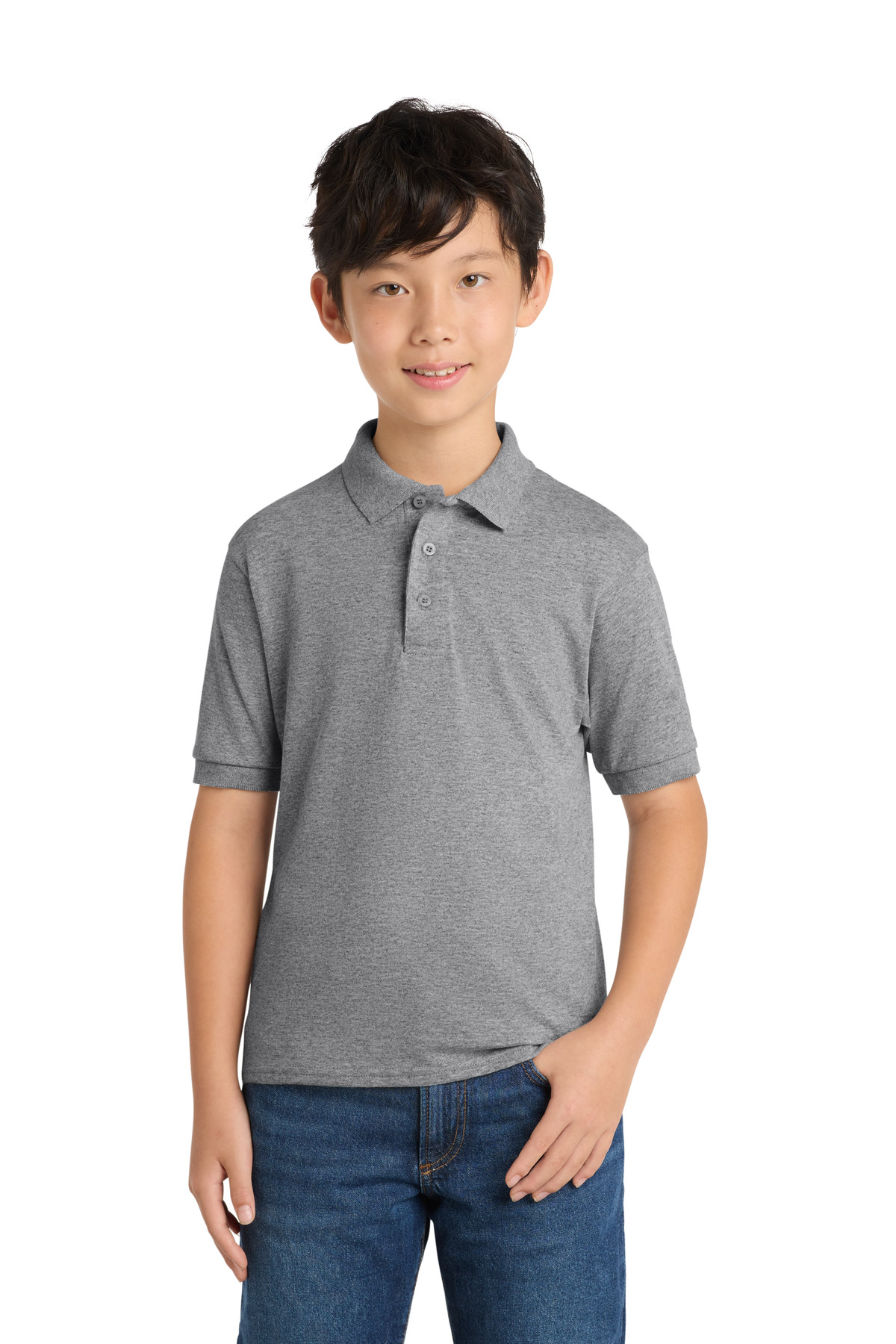 Port & Co Ôäó  Youth Core Blend Jersey Knit Polo. KP55Y