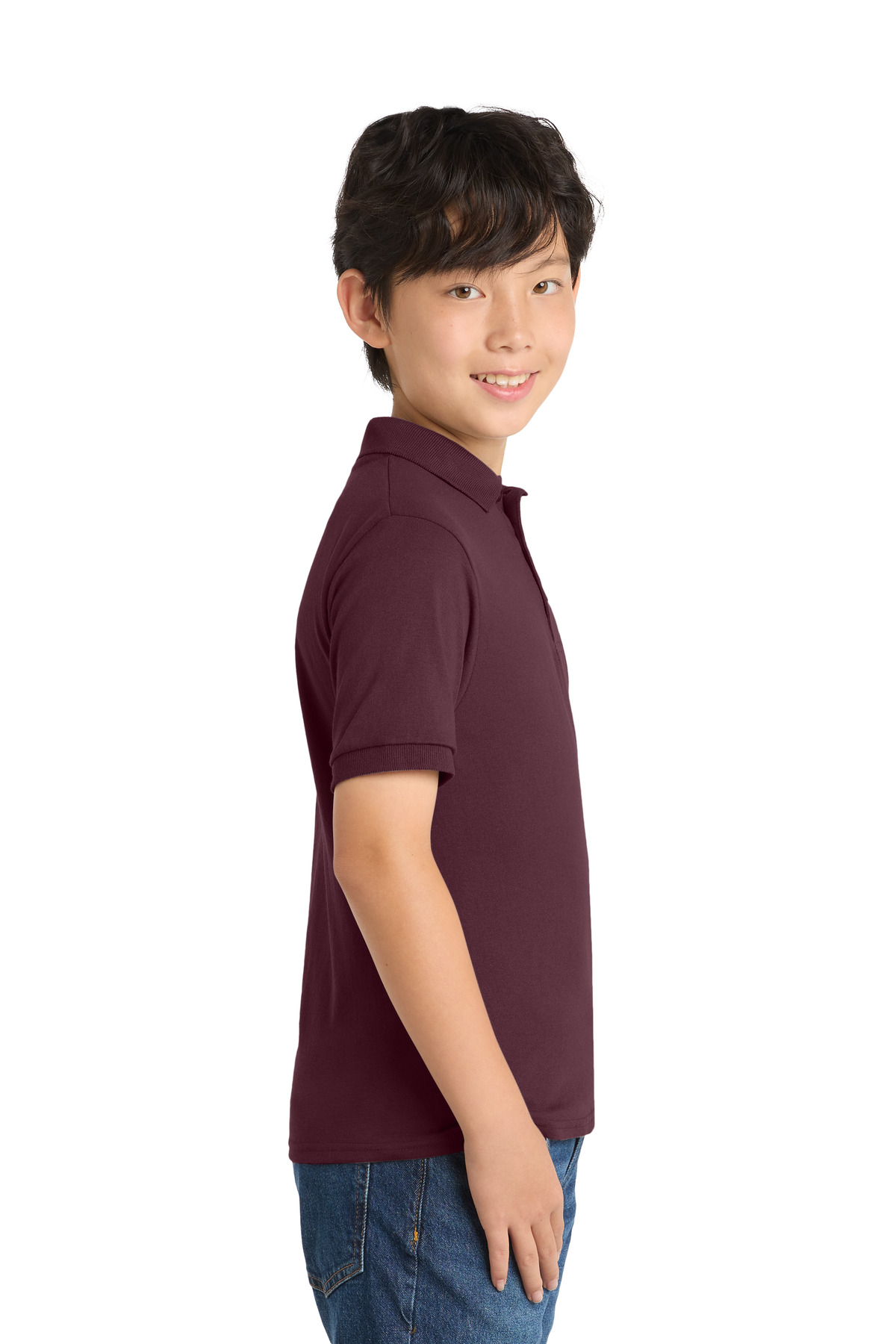 Port & Co Youth Core Blend Jersey Knit Polo. KP55Y