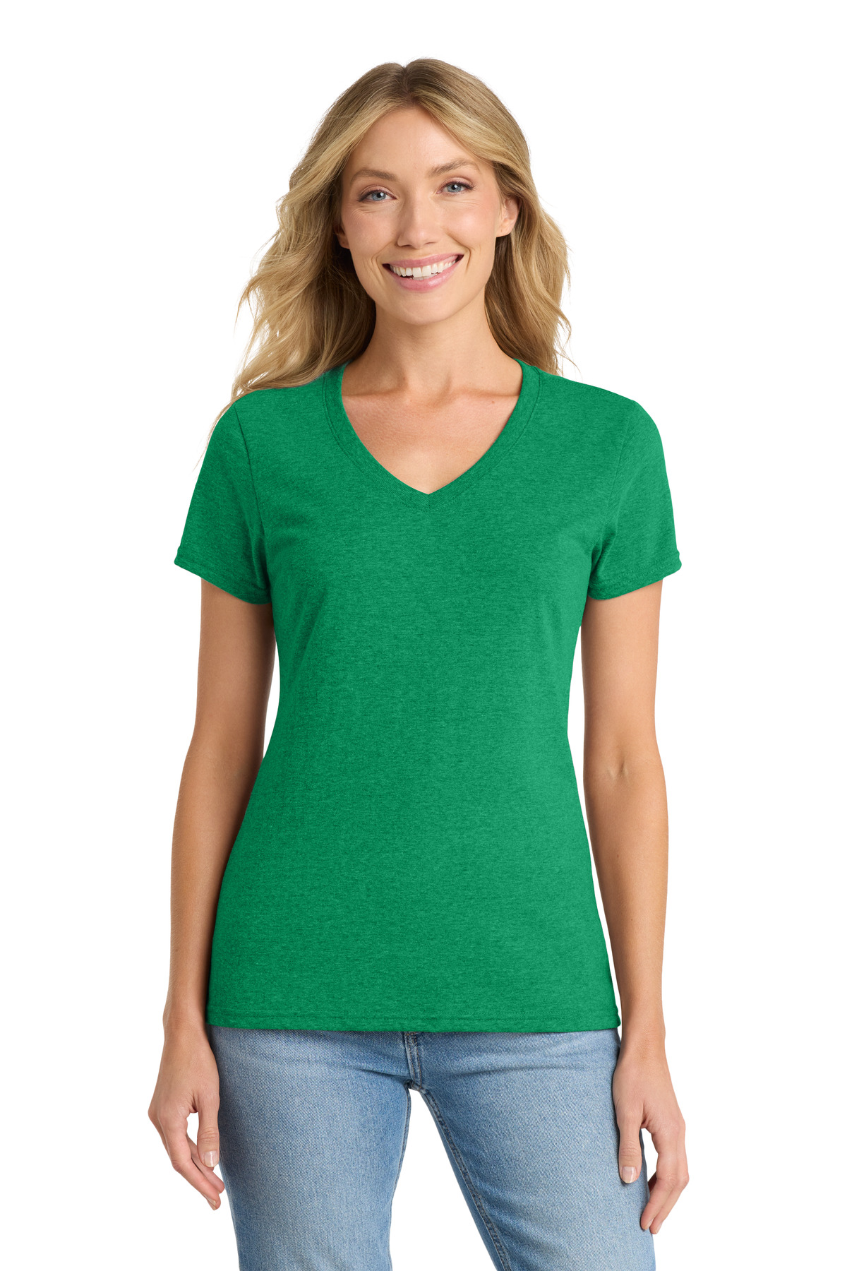 Port & Co Women's Fan Favorite Blend V-Neck Tee. LPC455V