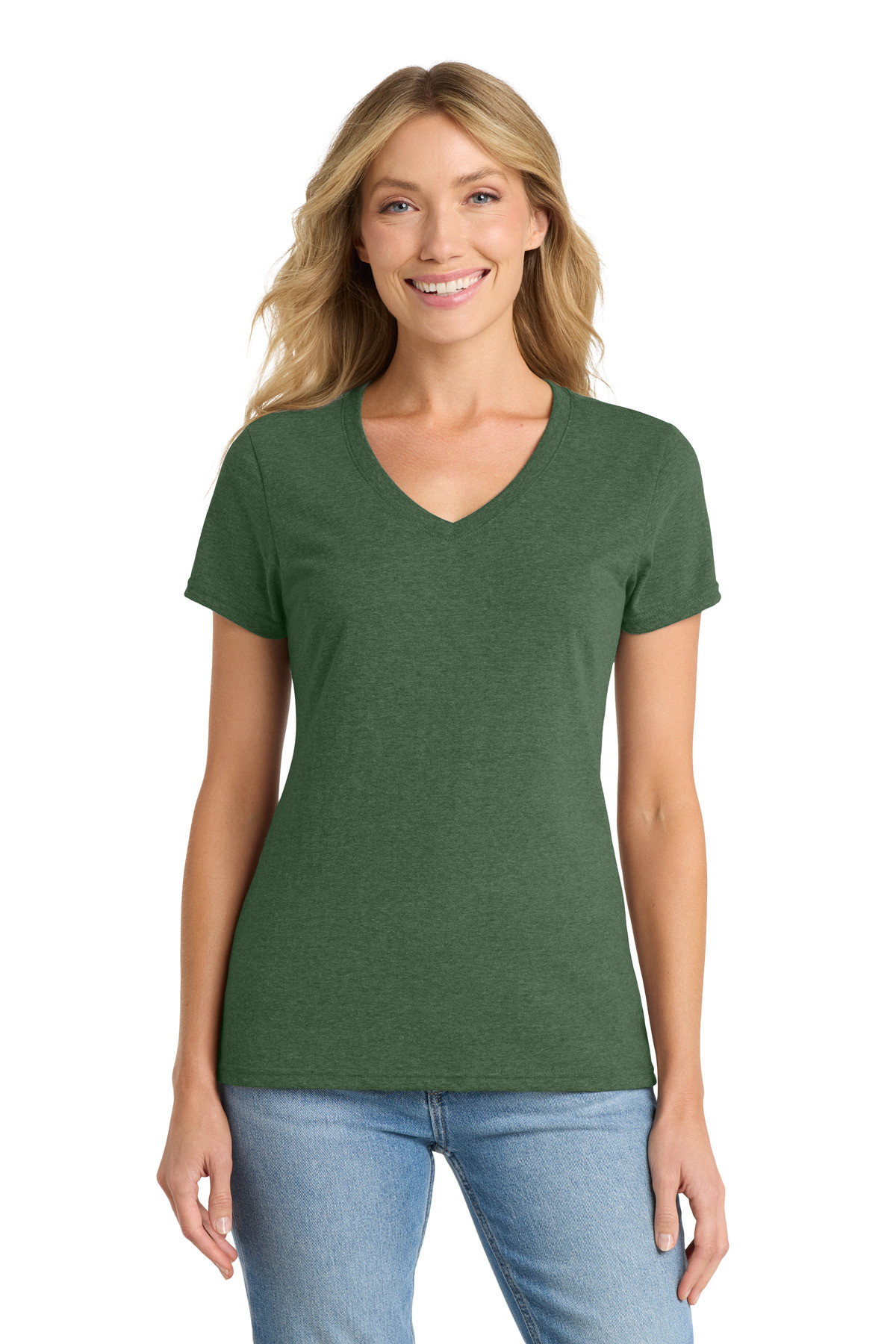 Port & Co Women's Fan Favorite Blend V-Neck Tee. LPC455V