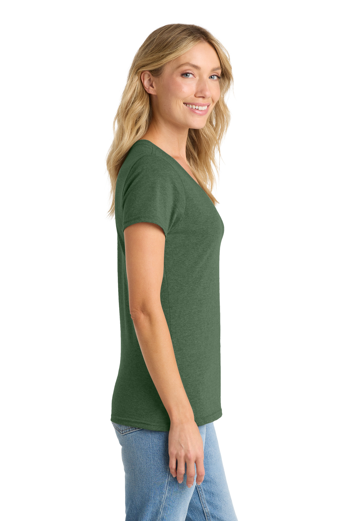 Port & Co Women's Fan Favorite Blend V-Neck Tee. LPC455V
