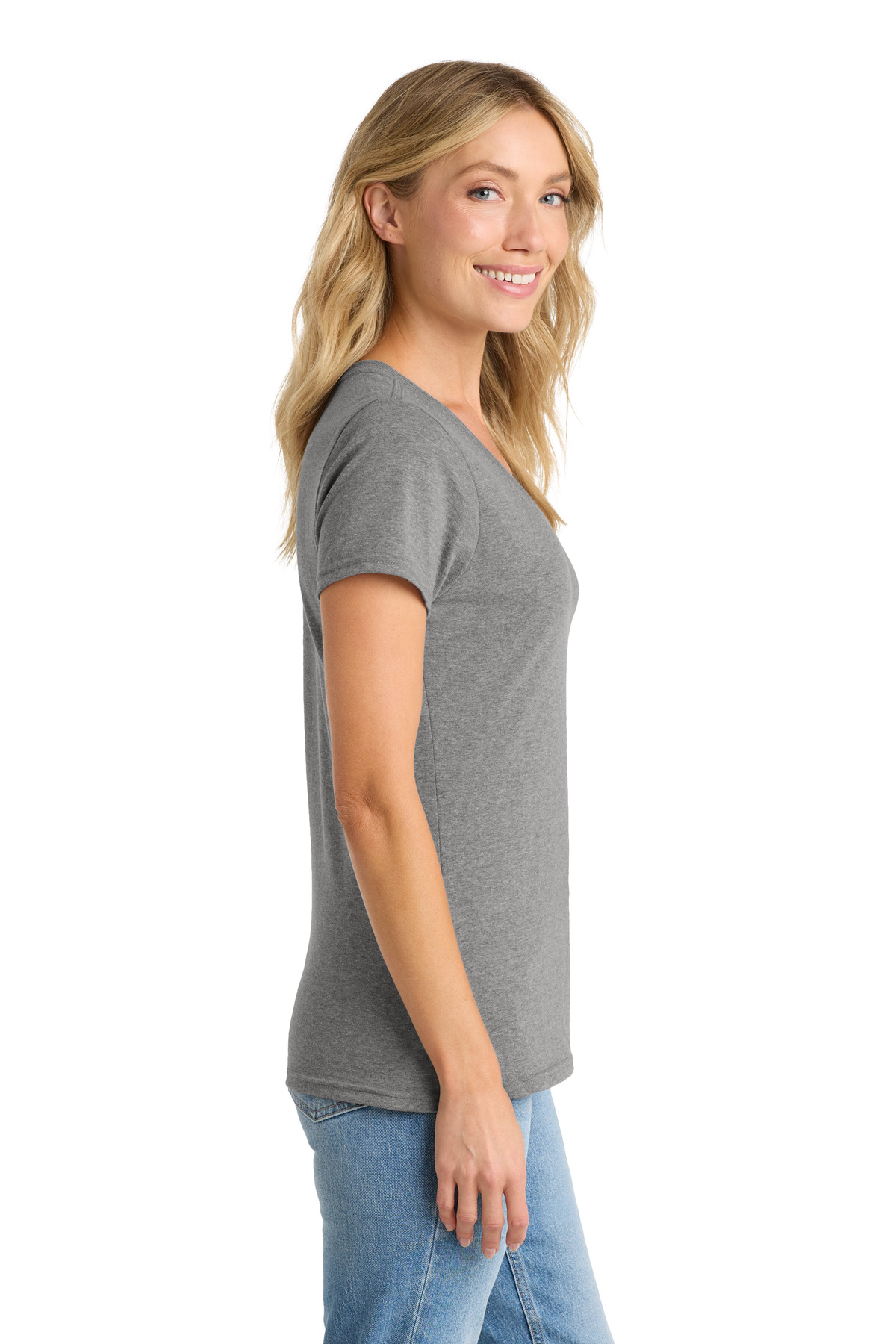 Port & Co Women's Fan Favorite Blend V-Neck Tee. LPC455V