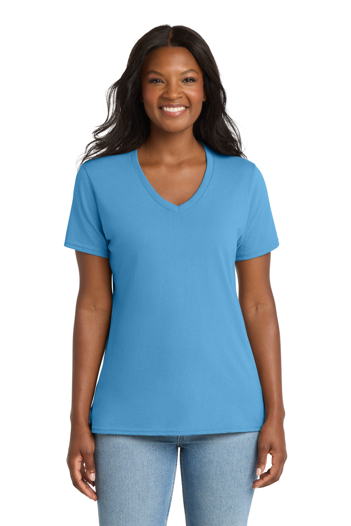 Port & Co Ôäó  Women's Core Cotton V-Neck Tee. LPC54V
