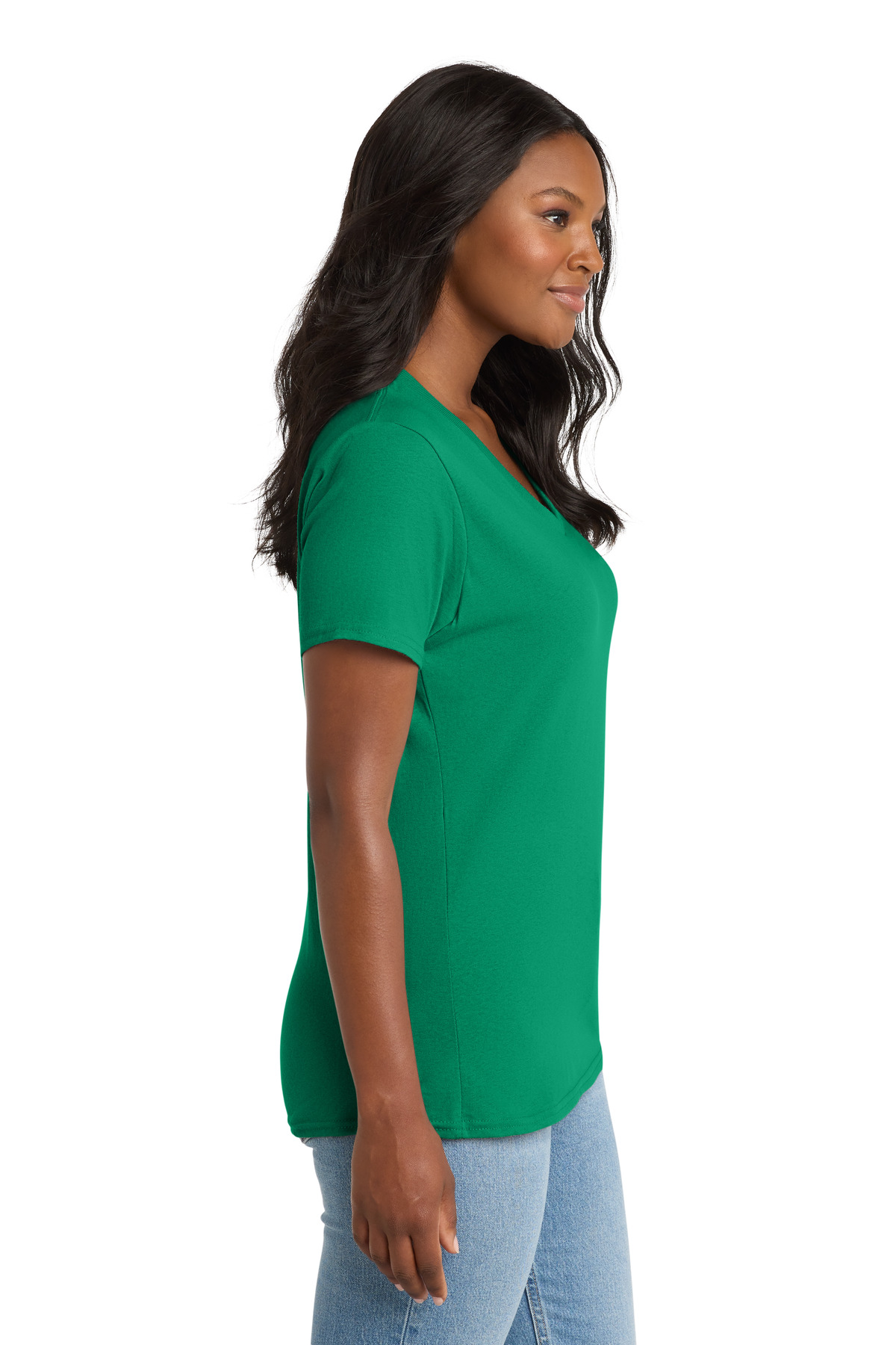 Port & Co Women's Core Cotton V-Neck Tee. LPC54V