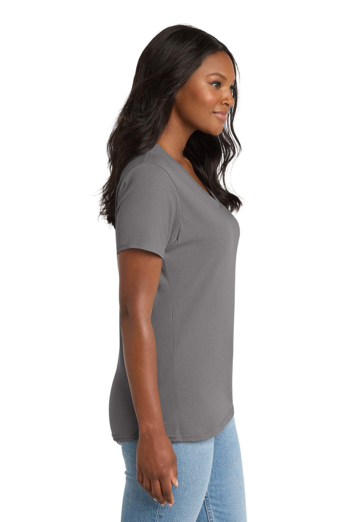 Port & Co Women's Core Cotton V-Neck Tee. LPC54V