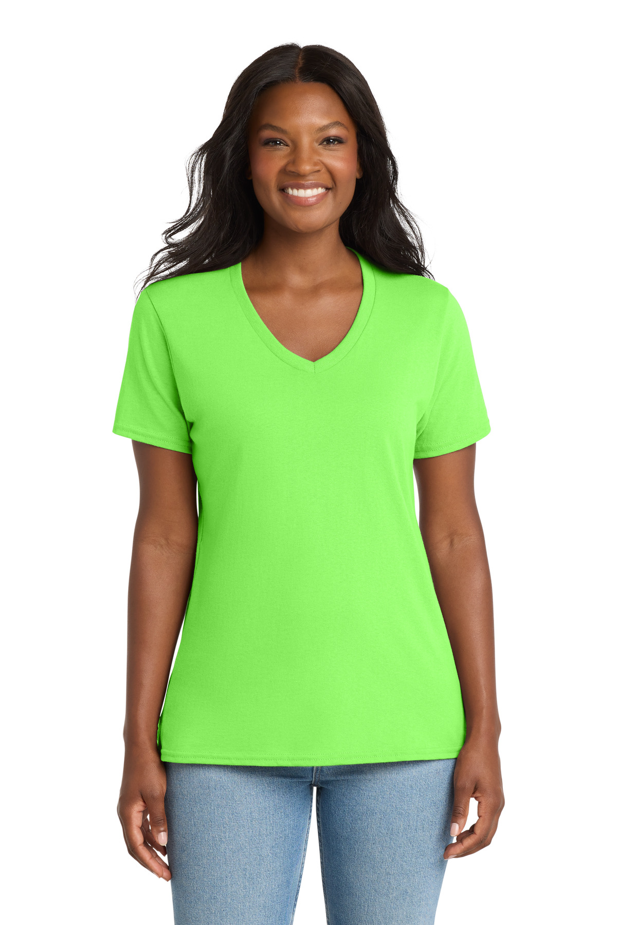 Port & Co LPC54V swatch in Neon Green