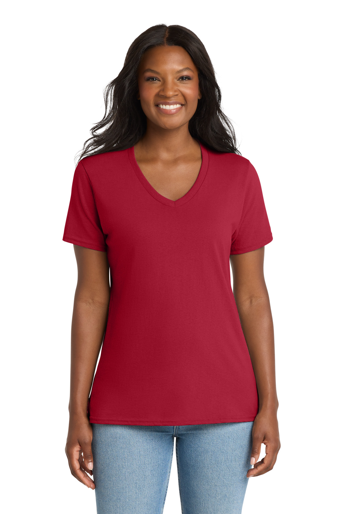 Port & Co LPC54V swatch in Red