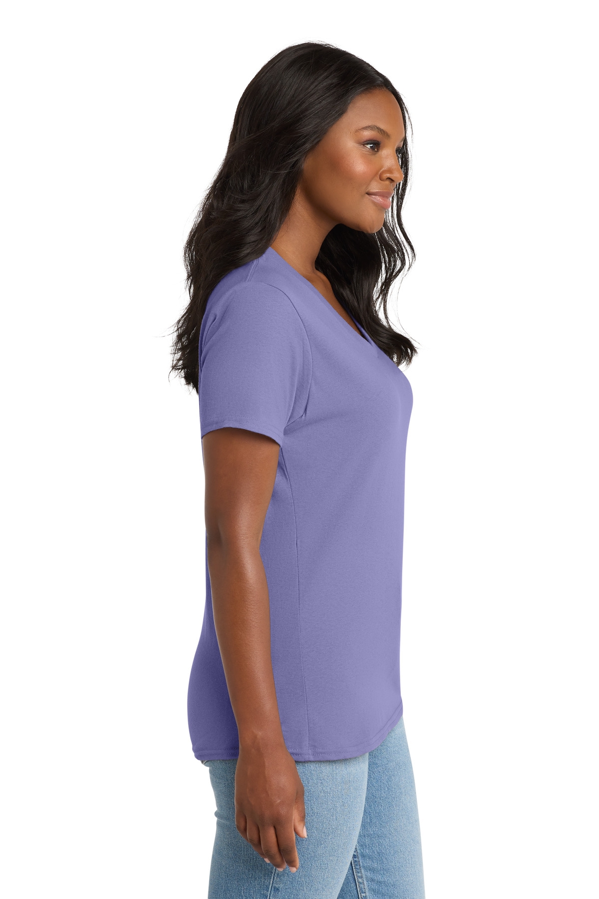 Port & Co Women's Core Cotton V-Neck Tee. LPC54V
