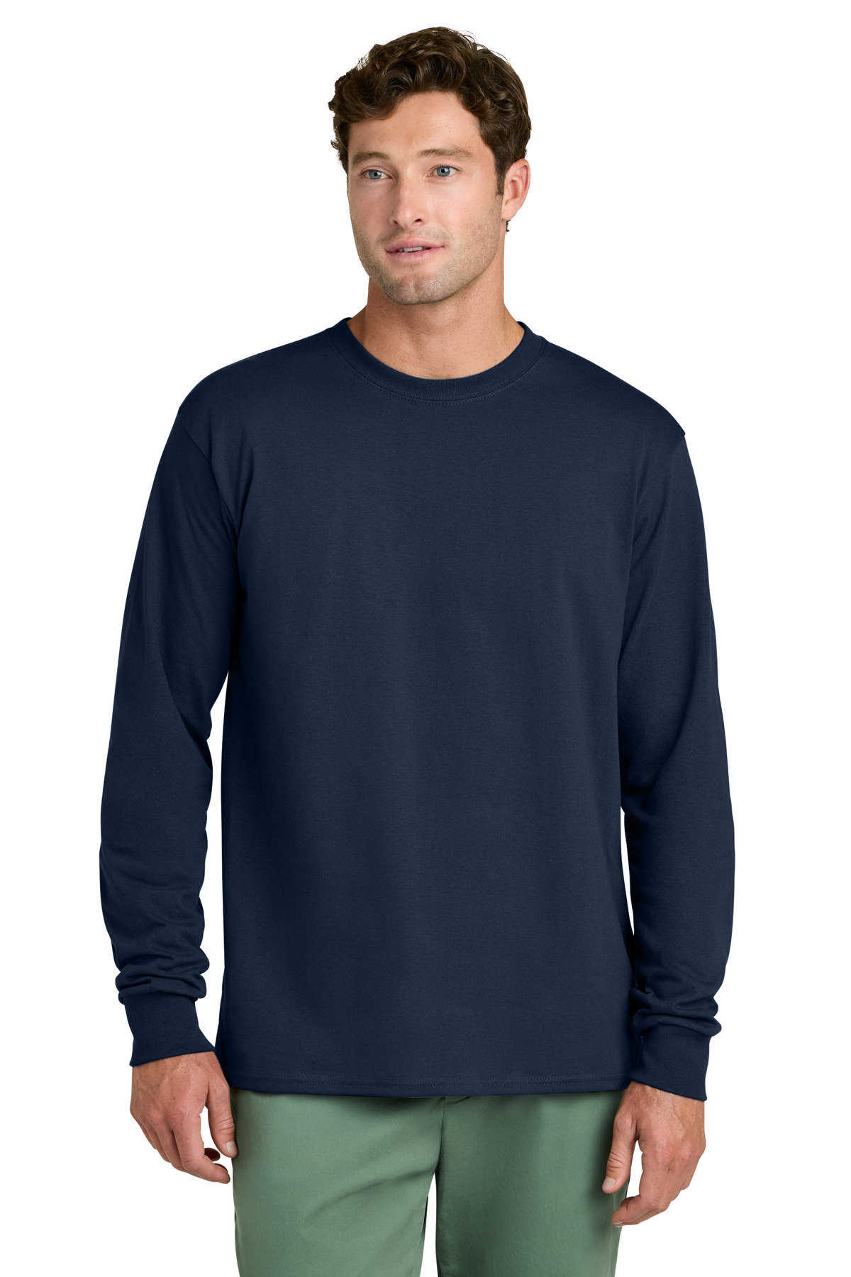 Port & Co ™ Long Sleeve Core Cotton Tee. PC54LS - True Navy