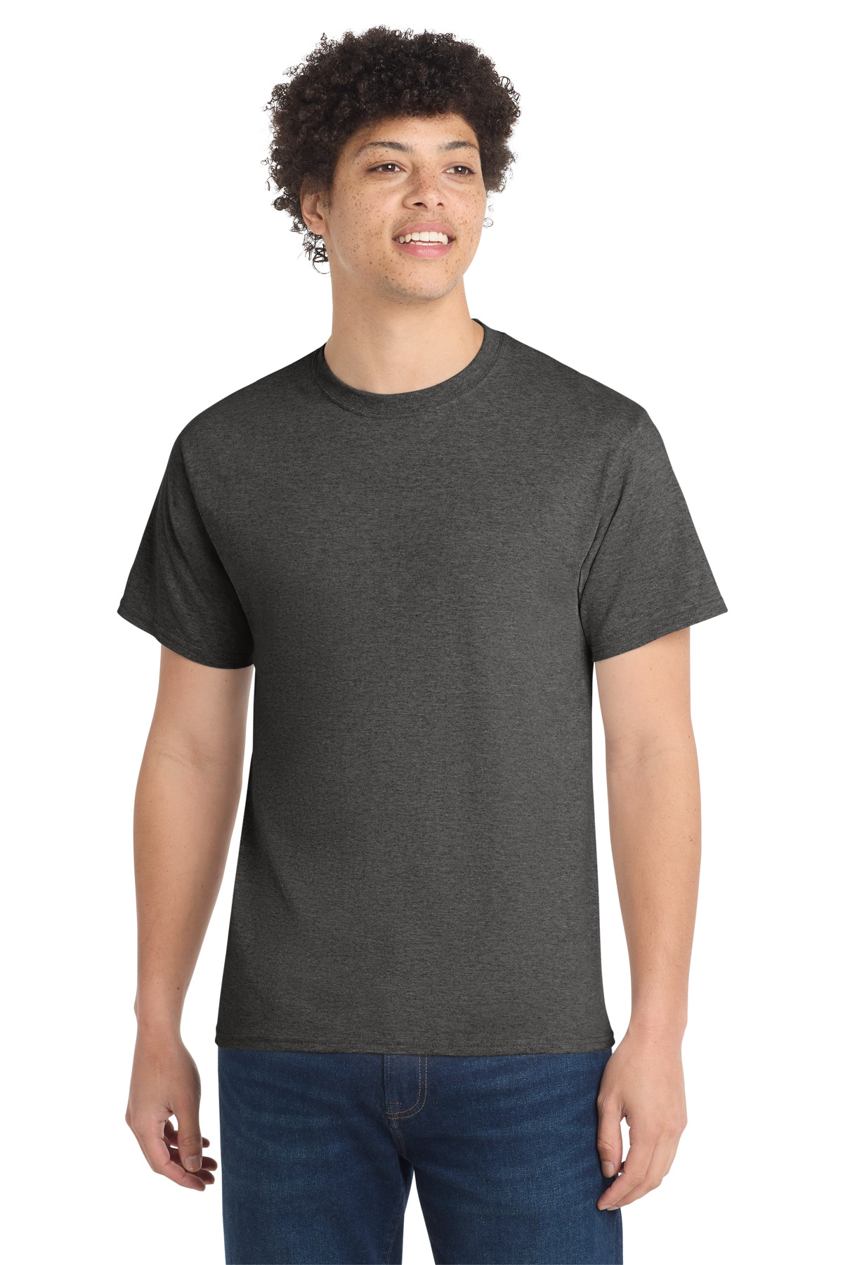 Port & Co ™ Tall Core Cotton Tee PC54T - Dark Heather Grey