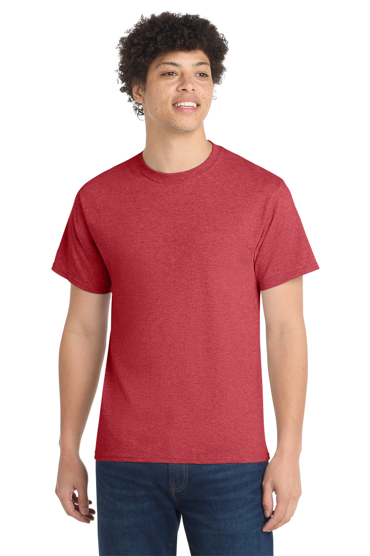 Port & Co ™ Tall Core Cotton Tee PC54T - Heather Red