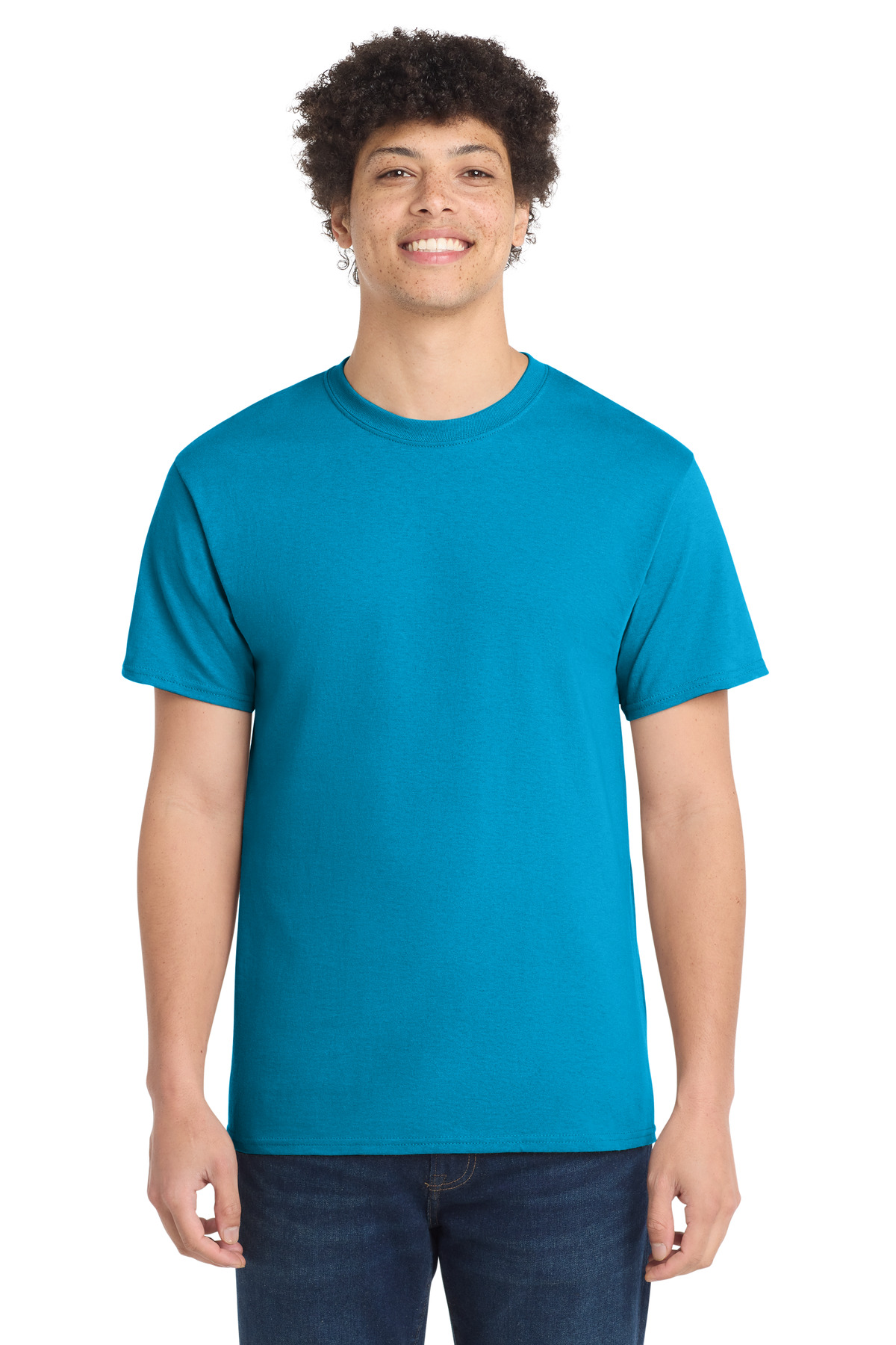 Port & Co ™ Tall Core Cotton Tee PC54T - Neon Blue